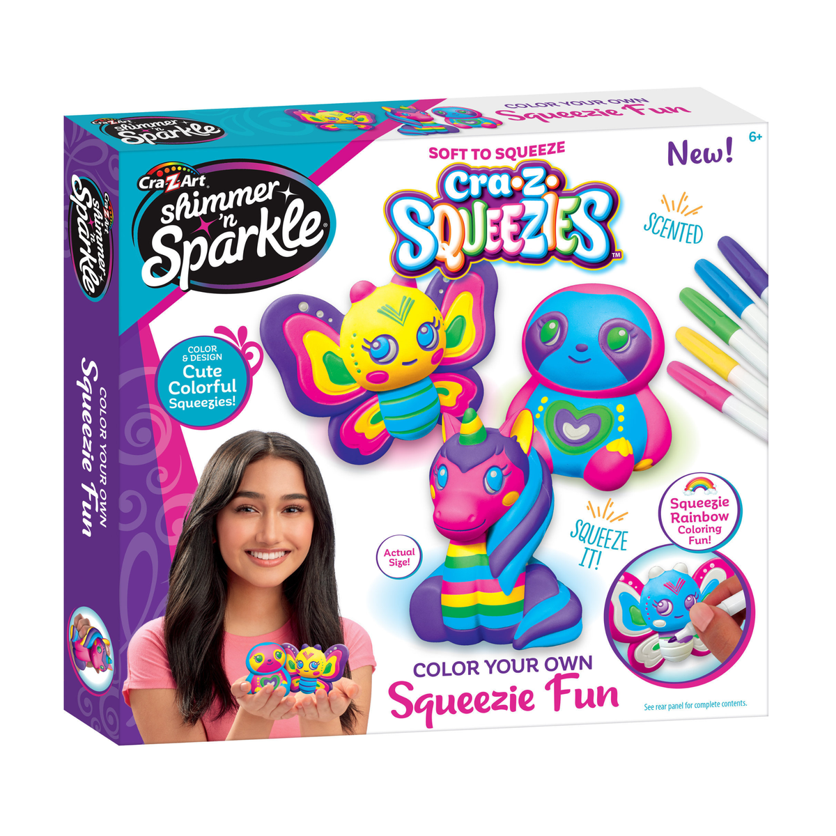 Cra-Z-Art Shimmer 'N Sparkle Colour Your Own Squeezie Fun