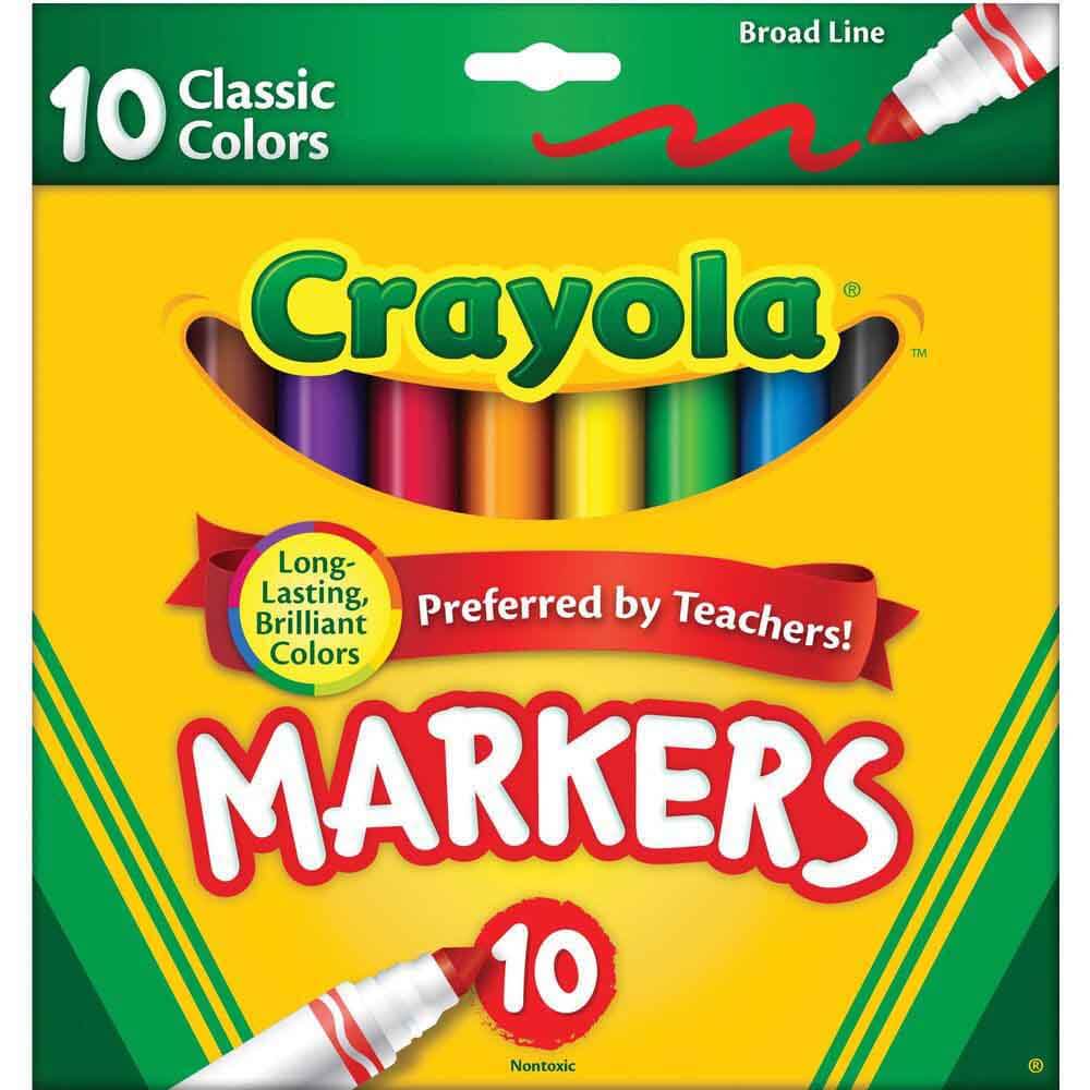Crayola Classic Broad Line Markers 10 Pack