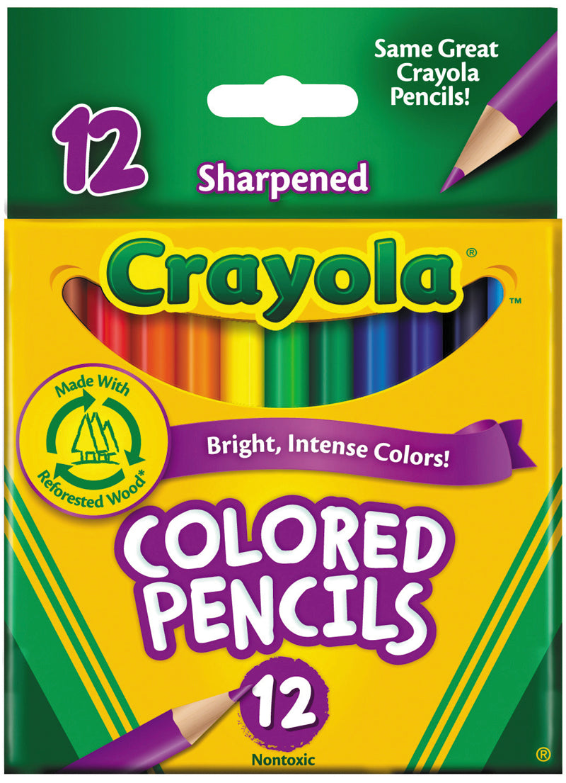 Crayola Half Size Coloured Pencils 12 Pack