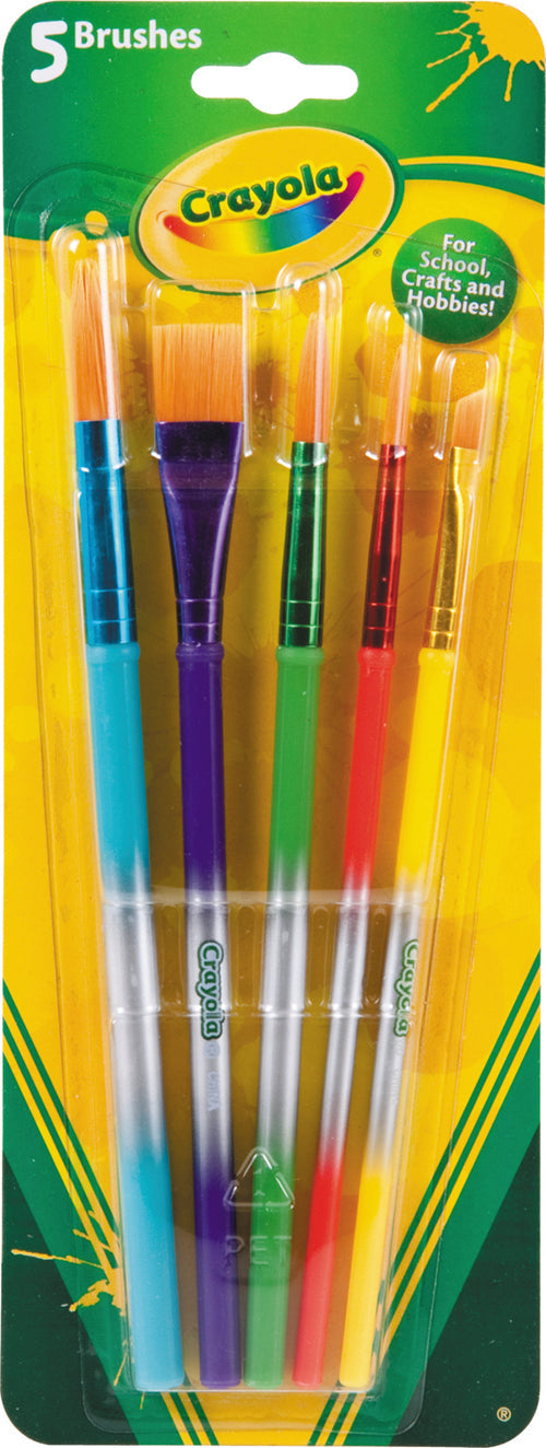 Crayola Art & Craft Brushes 5 Pack - Toyworld Australia