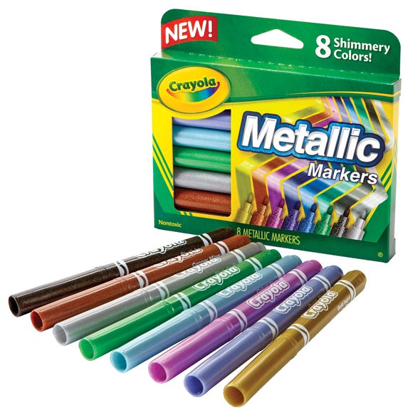Crayola Metallic Markers 8 Pack - Toyworld Australia