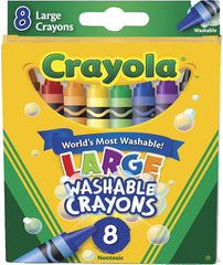 CRAYOLA ULTRA-CLEAN LARGE WASHABLE CRAYONS 8 PACK