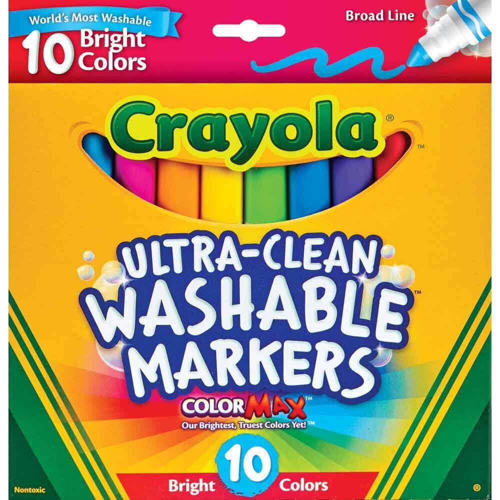 Crayola Ultra Clean Bright Markers 10 Colours