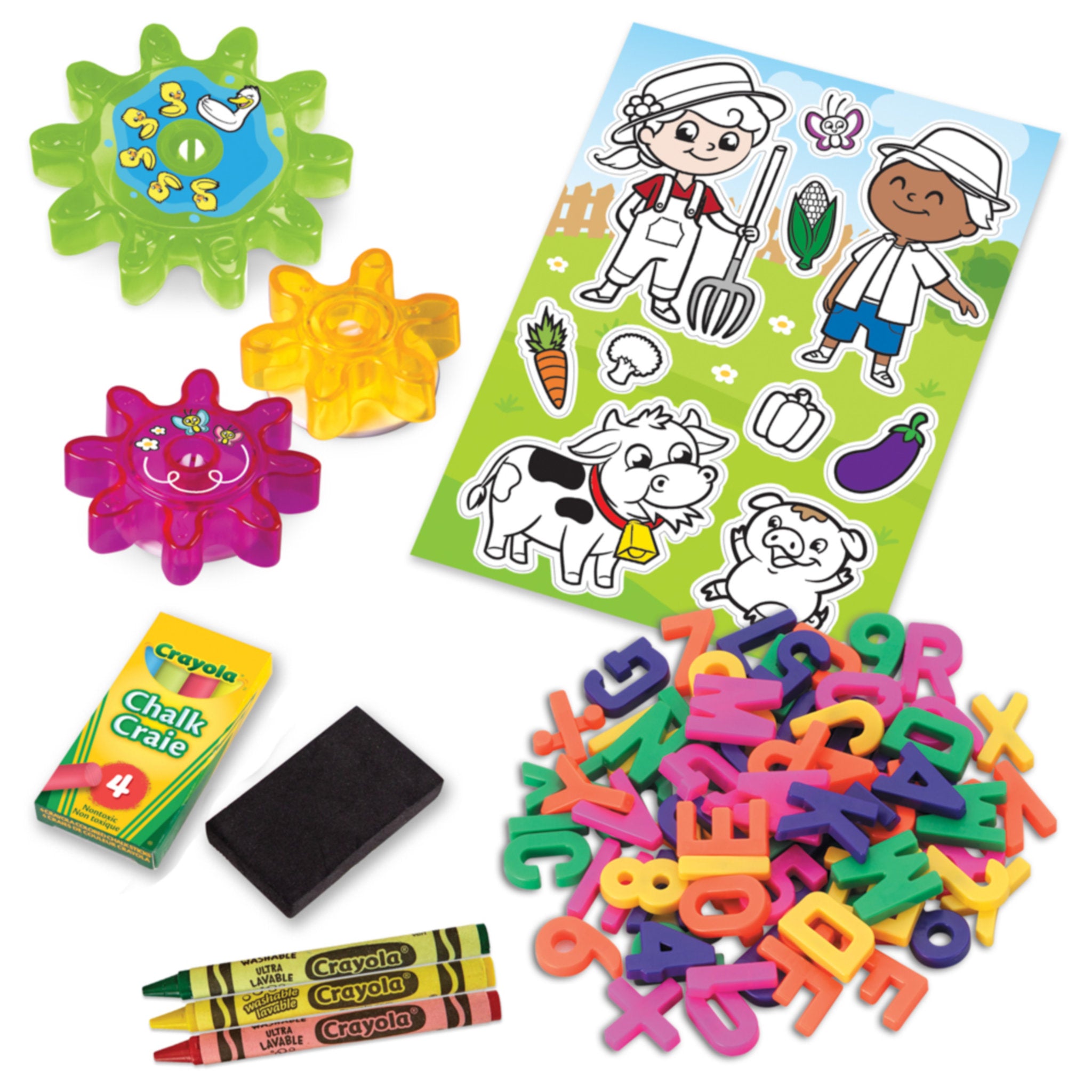 Crayola Ready-to-Play Double-Sided Board & Farm Playset