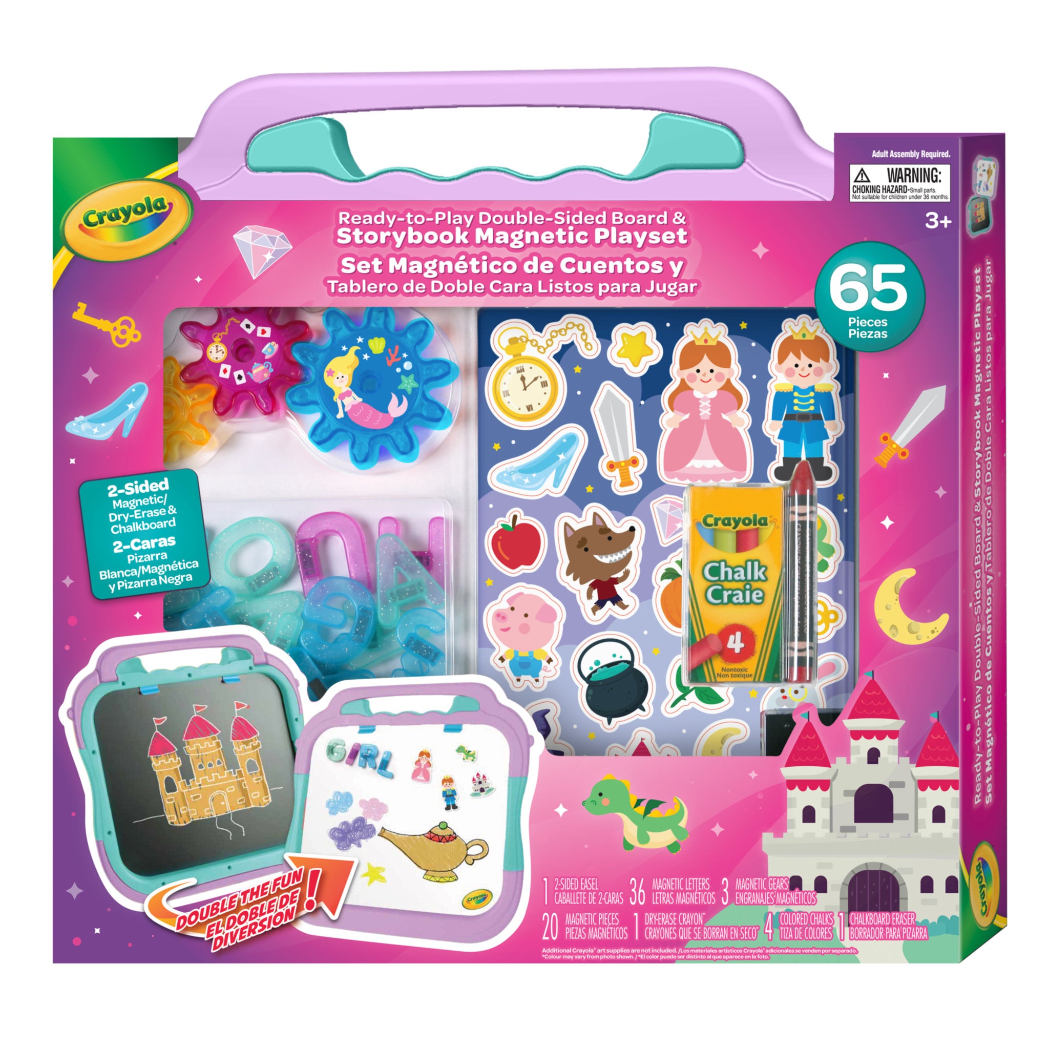 Crayola Ready-to-Play Double-Sided Board & Storybook Magnetic Playset
