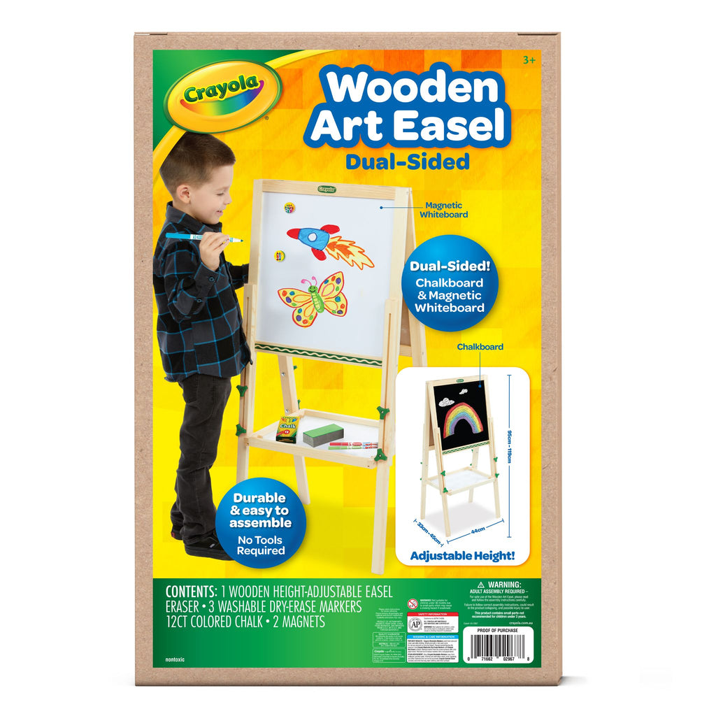Crayola Wooden Art Easel Dual-Sided – Toyworld Australia