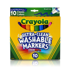CRAYOLA ULTRA-CLEAN WASHABLE MARKERS 10 PACK