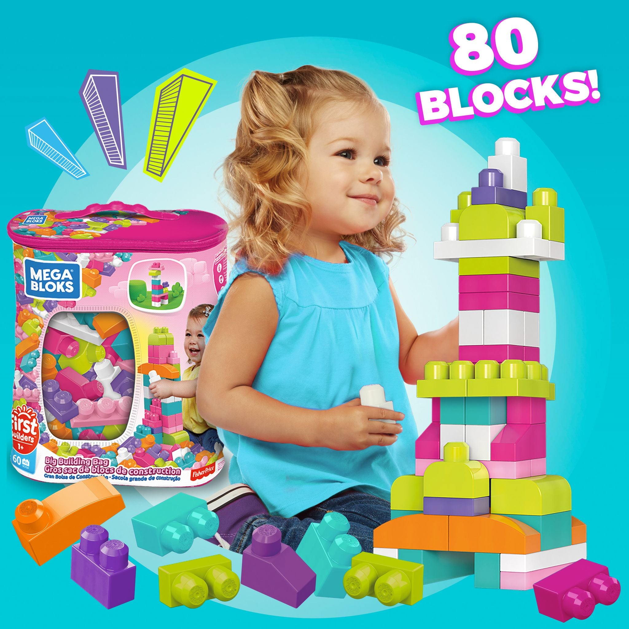 MEGA Bloks Big Building Bag - Pink