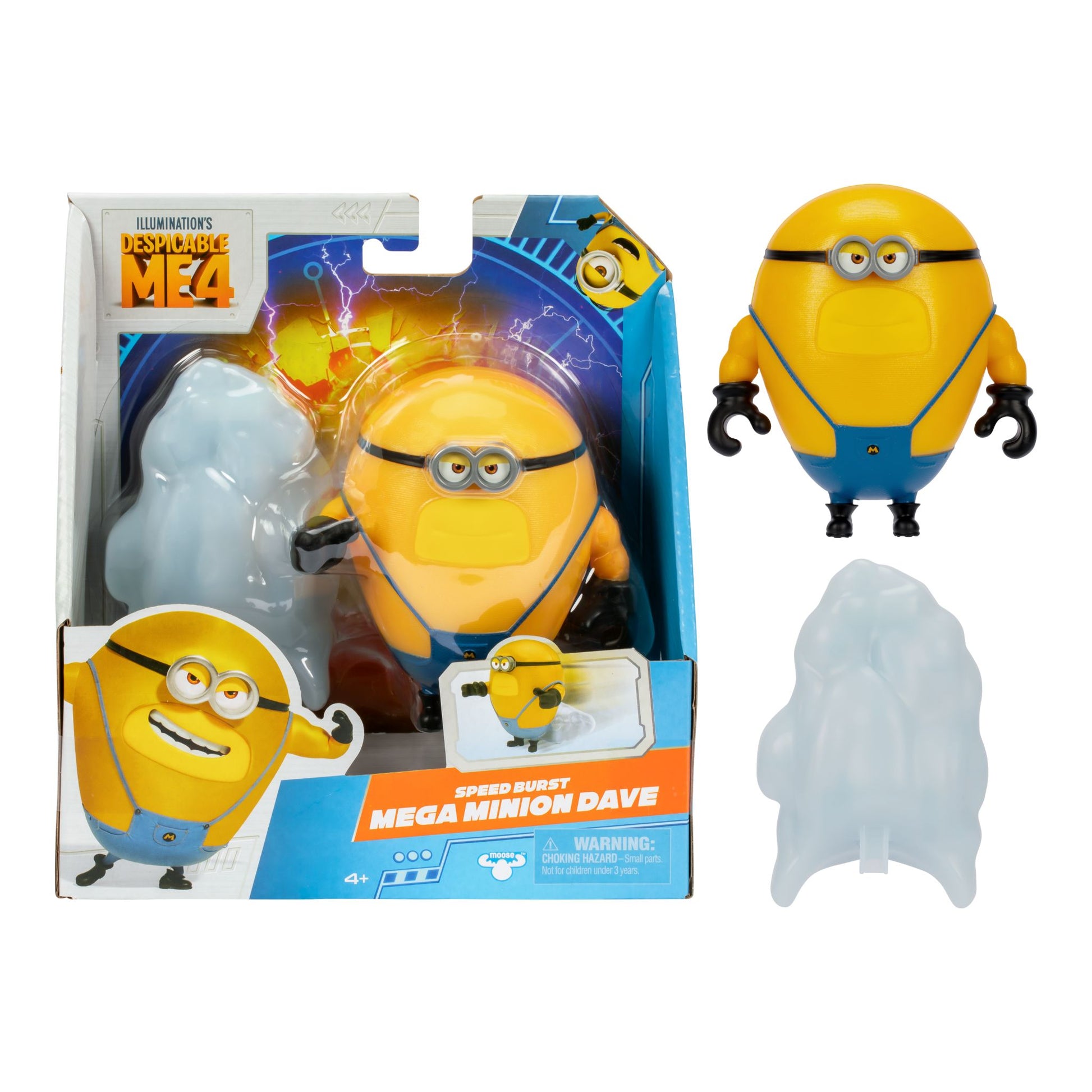 Despicable Me 4 Speed Burst Mega Minion 4 Inch Figure - Dave - Toyworld Australia