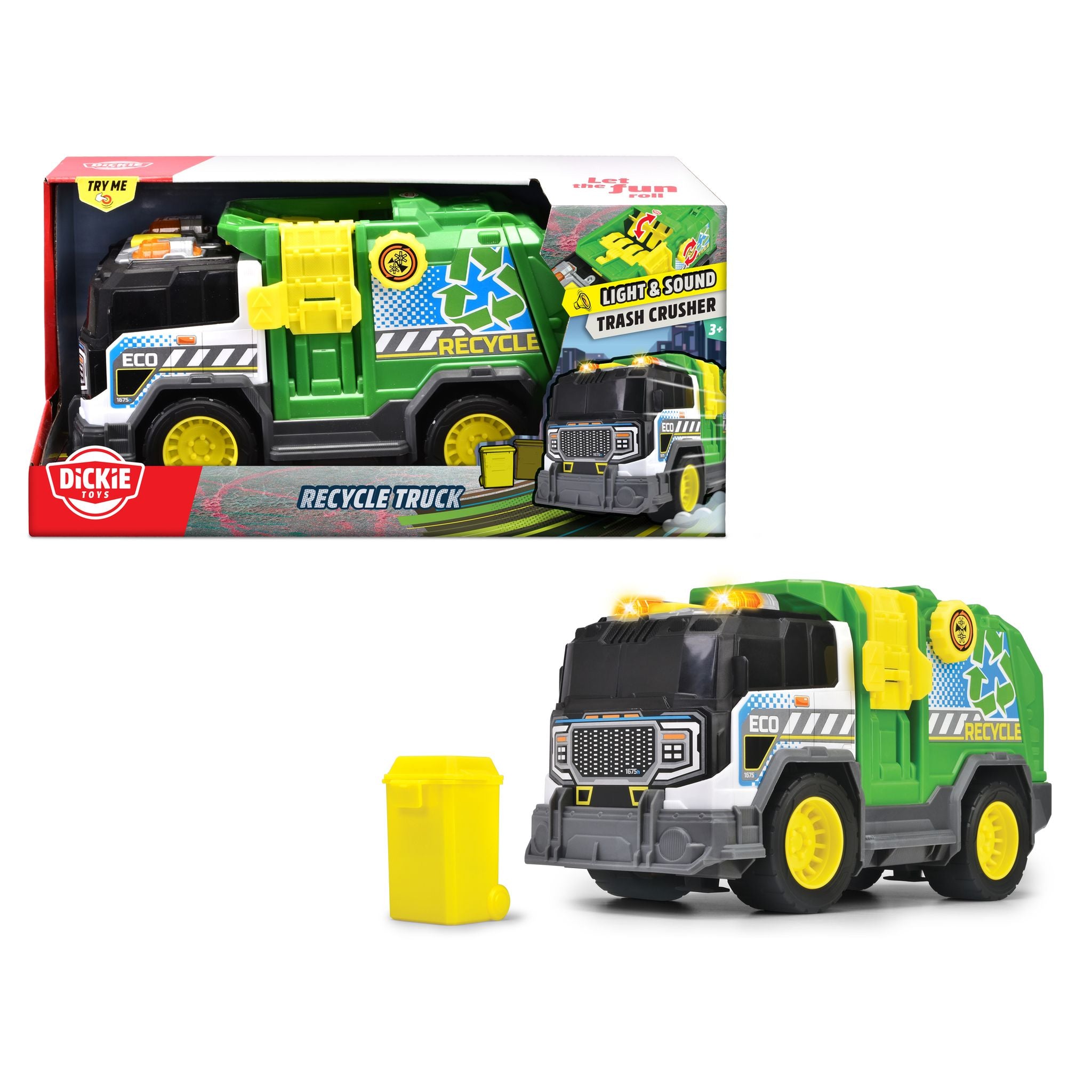 Dickie Toys Recycle Truck Light & Sound Trash Crusher