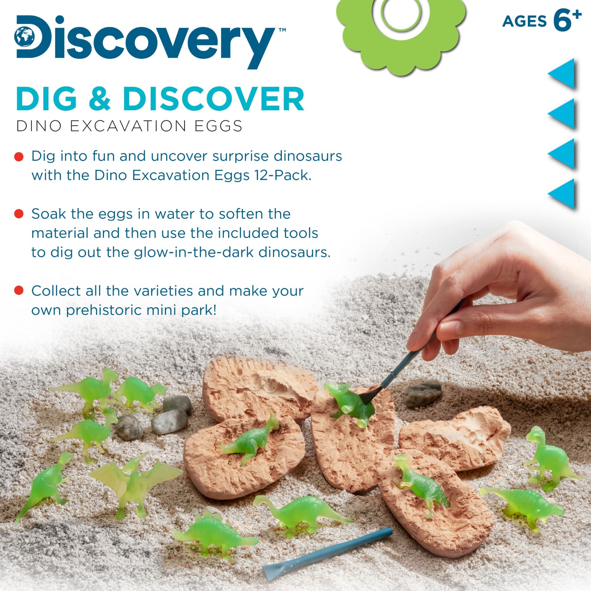 Discovery Dig & Discover Dino Excavation Eggs 6 Pack