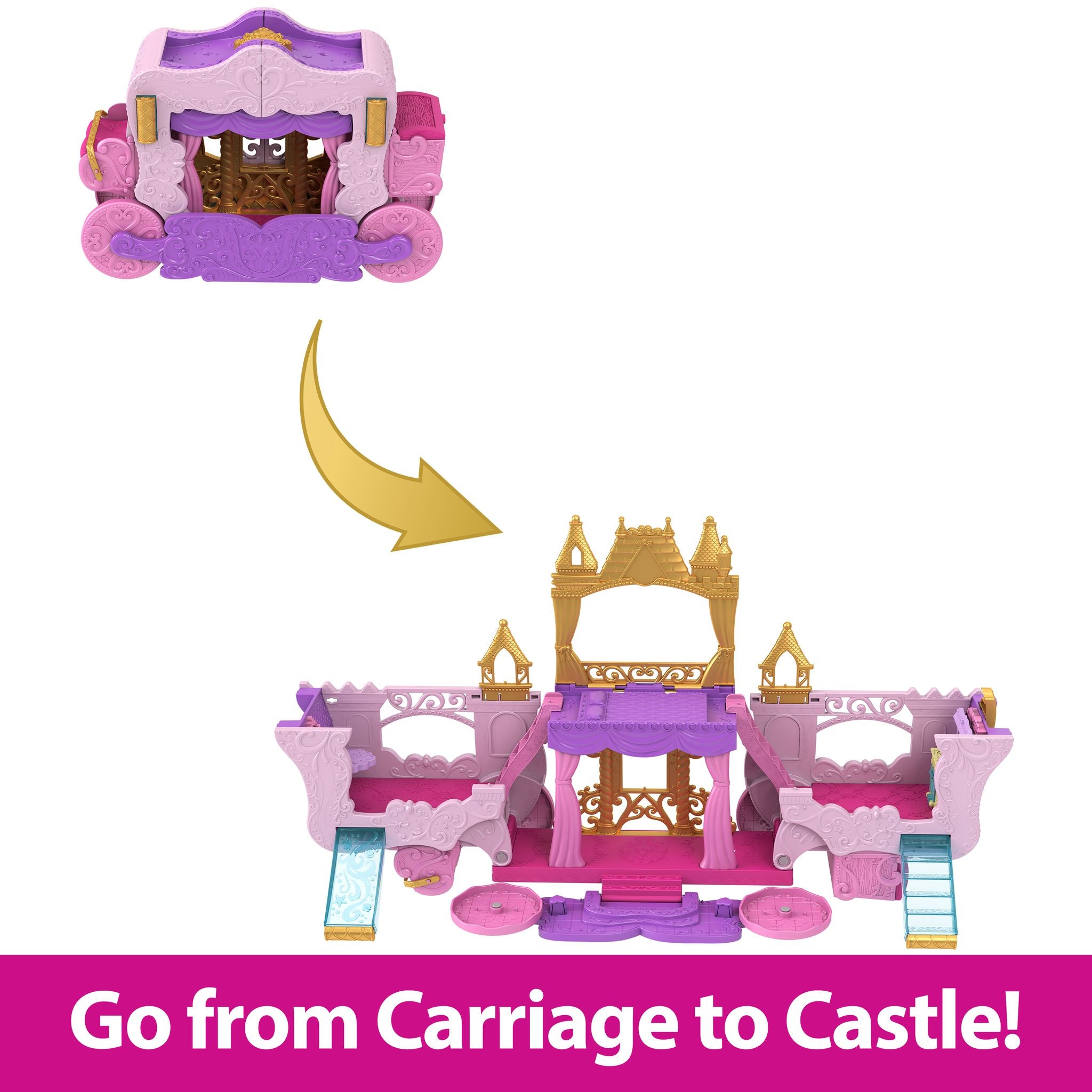 Disney Princess Carriage To Castle Playset