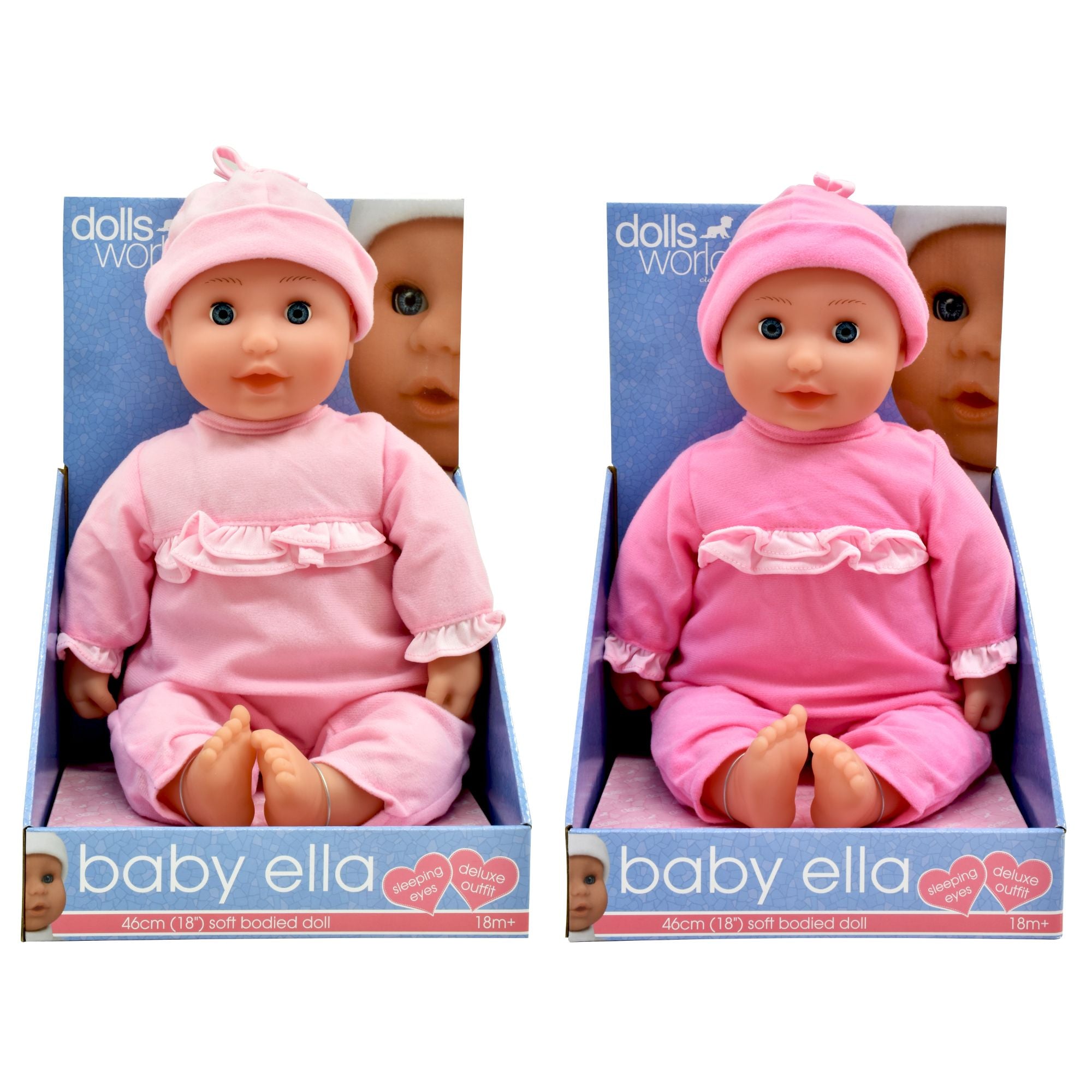 Dolls World Baby Ella 46cm Soft Bodied Doll Assorted Styles