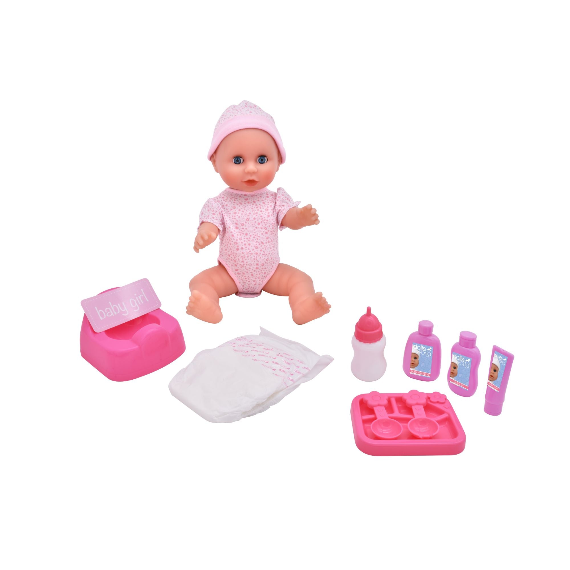 Dolls World Drink & Wet Olivia 38cm Deluxe Drink And Wet Doll