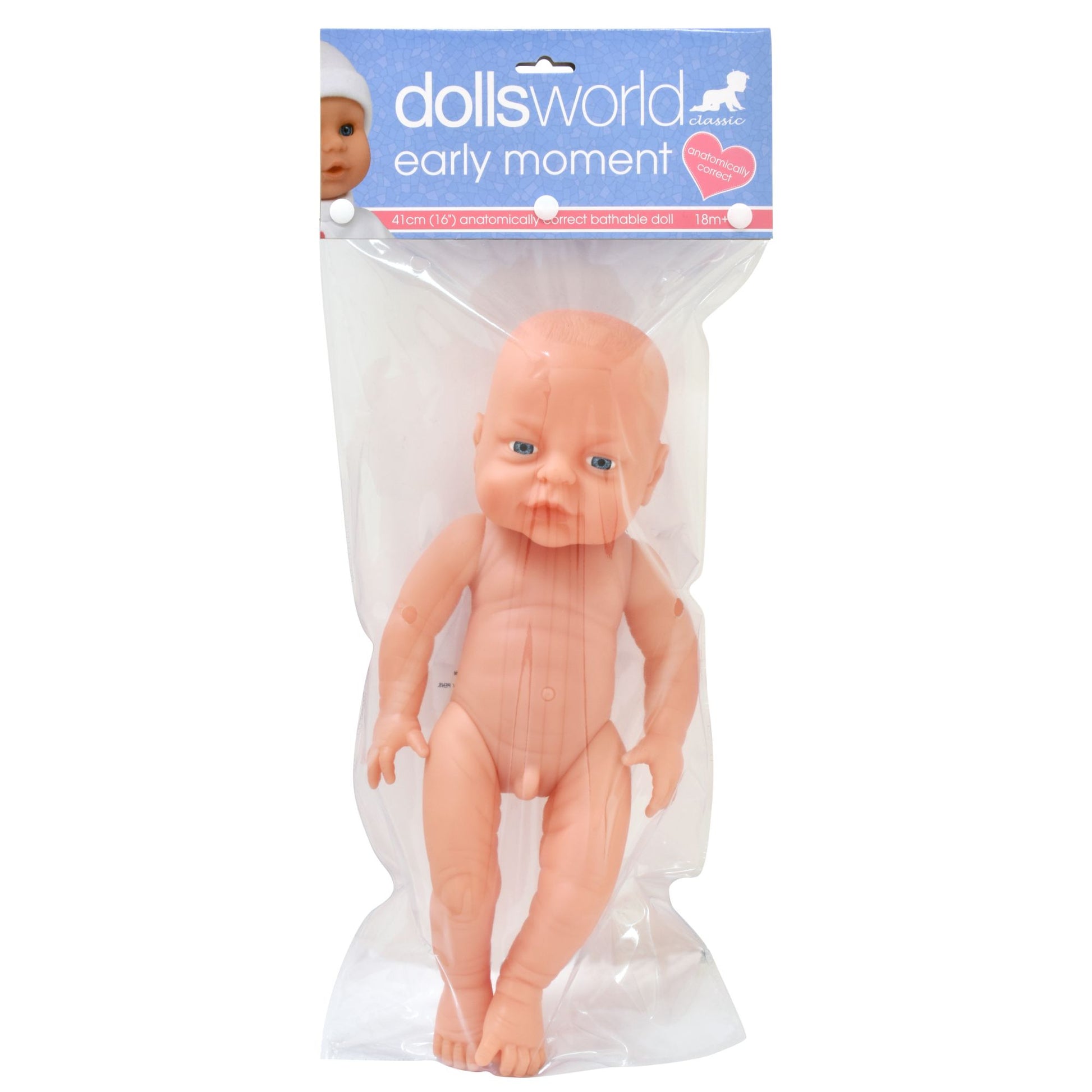 Dolls World Early Moments 16 Inch (41cm) Boy Doll - Toyworld Australia