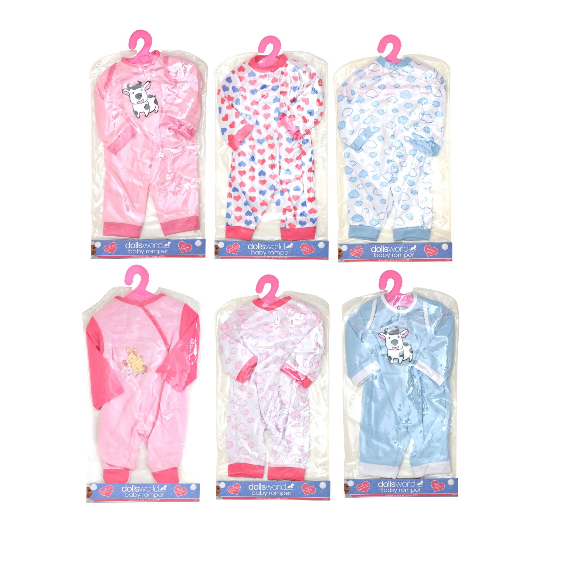 Dolls World Fashion Boutique Baby Romper Assorted Styles - Toyworld Australia