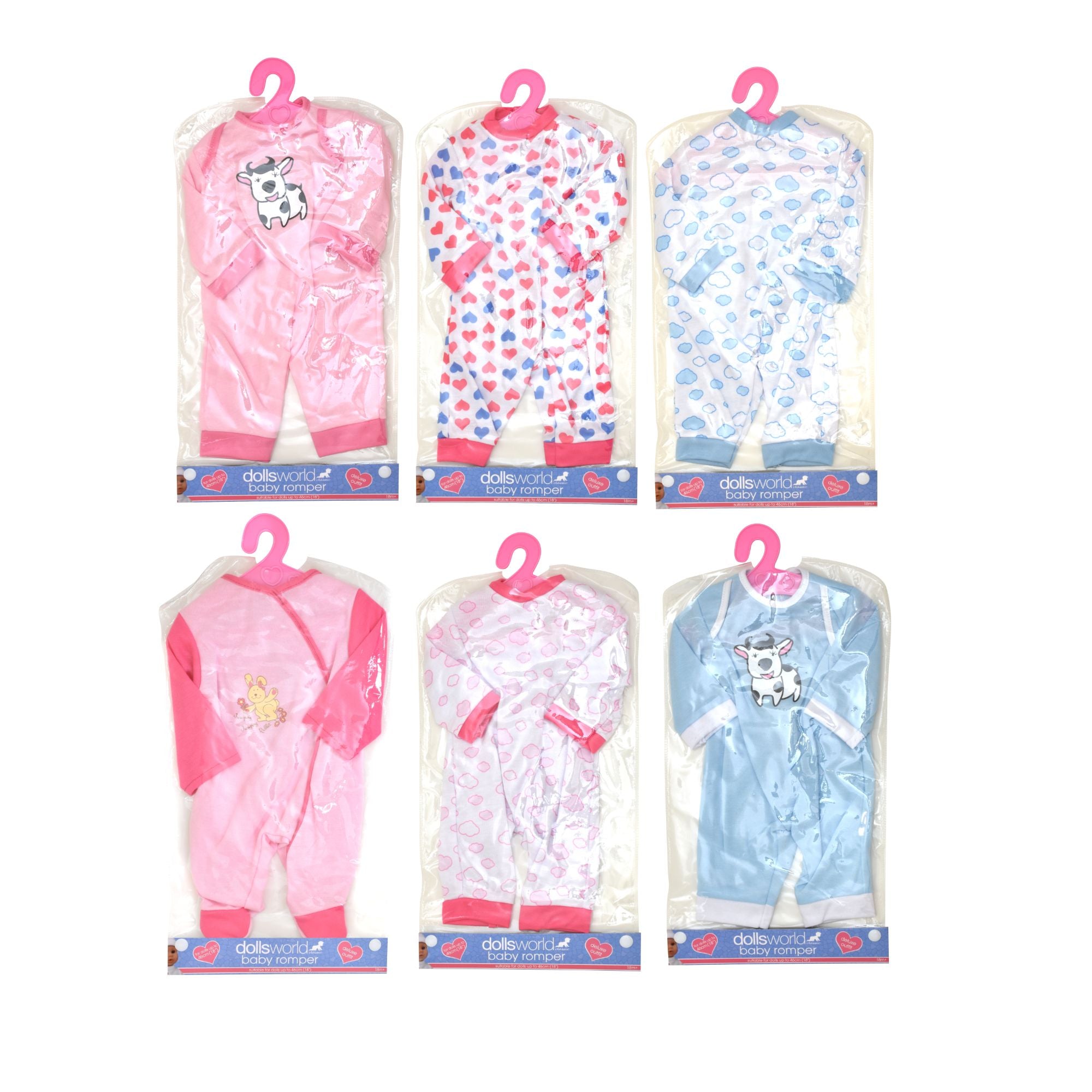 Dolls World Fashion Boutique Baby Romper Assorted Styles - Toyworld Australia