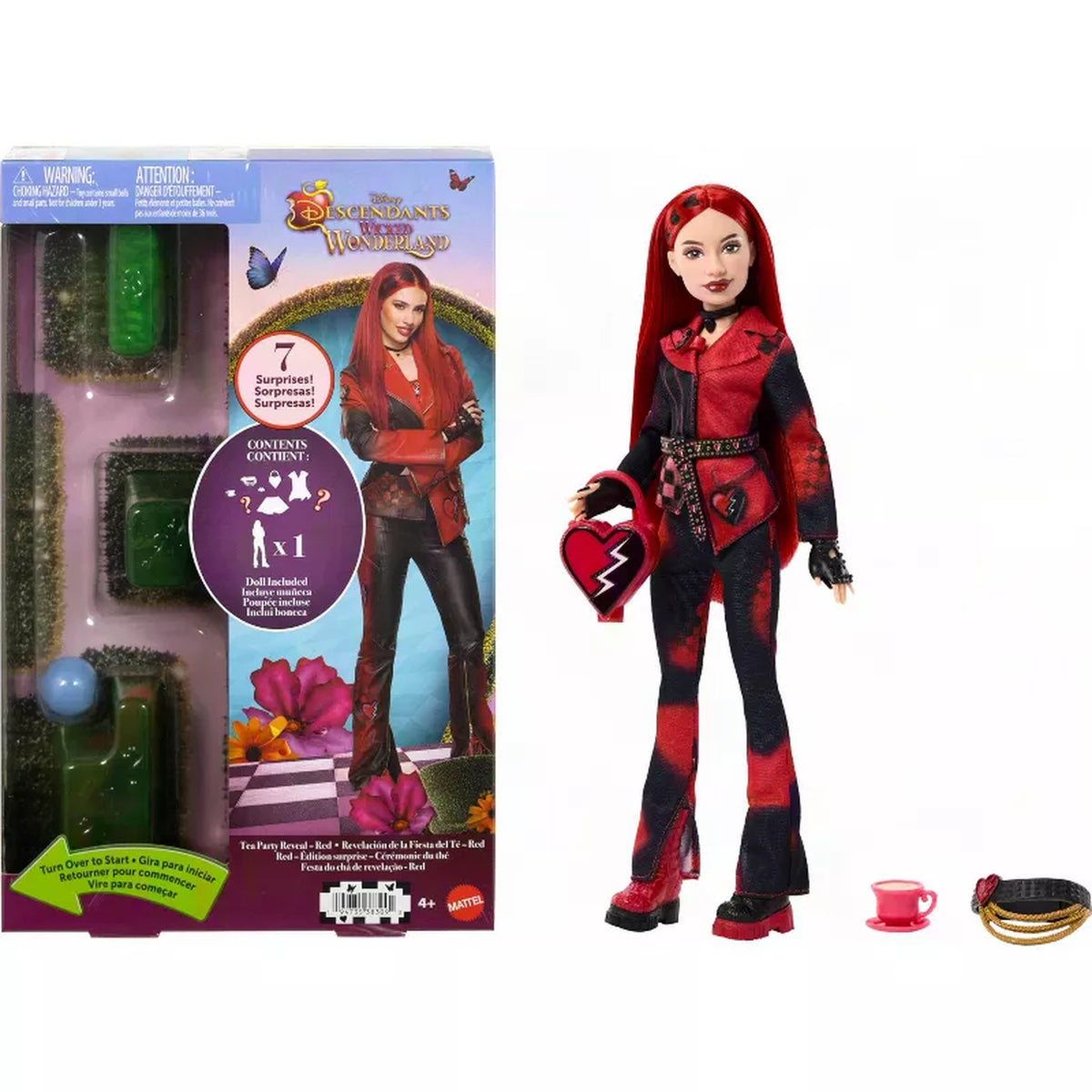 Disney Descendants Wicked Wonderland Fashion Doll - Red Tea Party Reveal