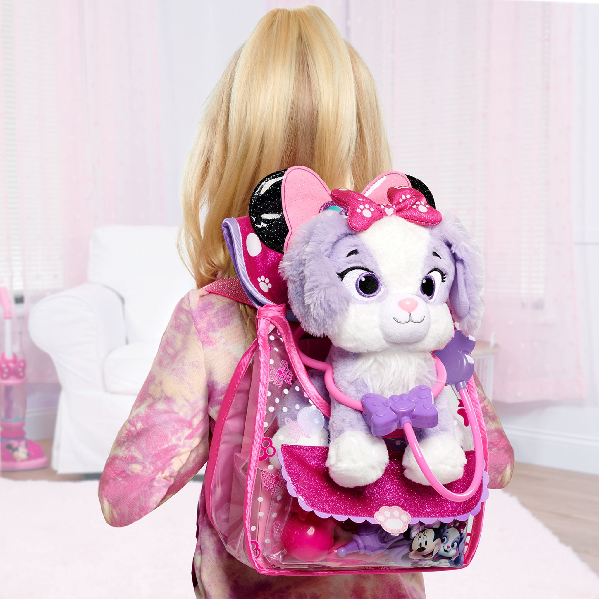 Disney Junior Minnie Mouse On-the-Go Pet Vet Backpack Set