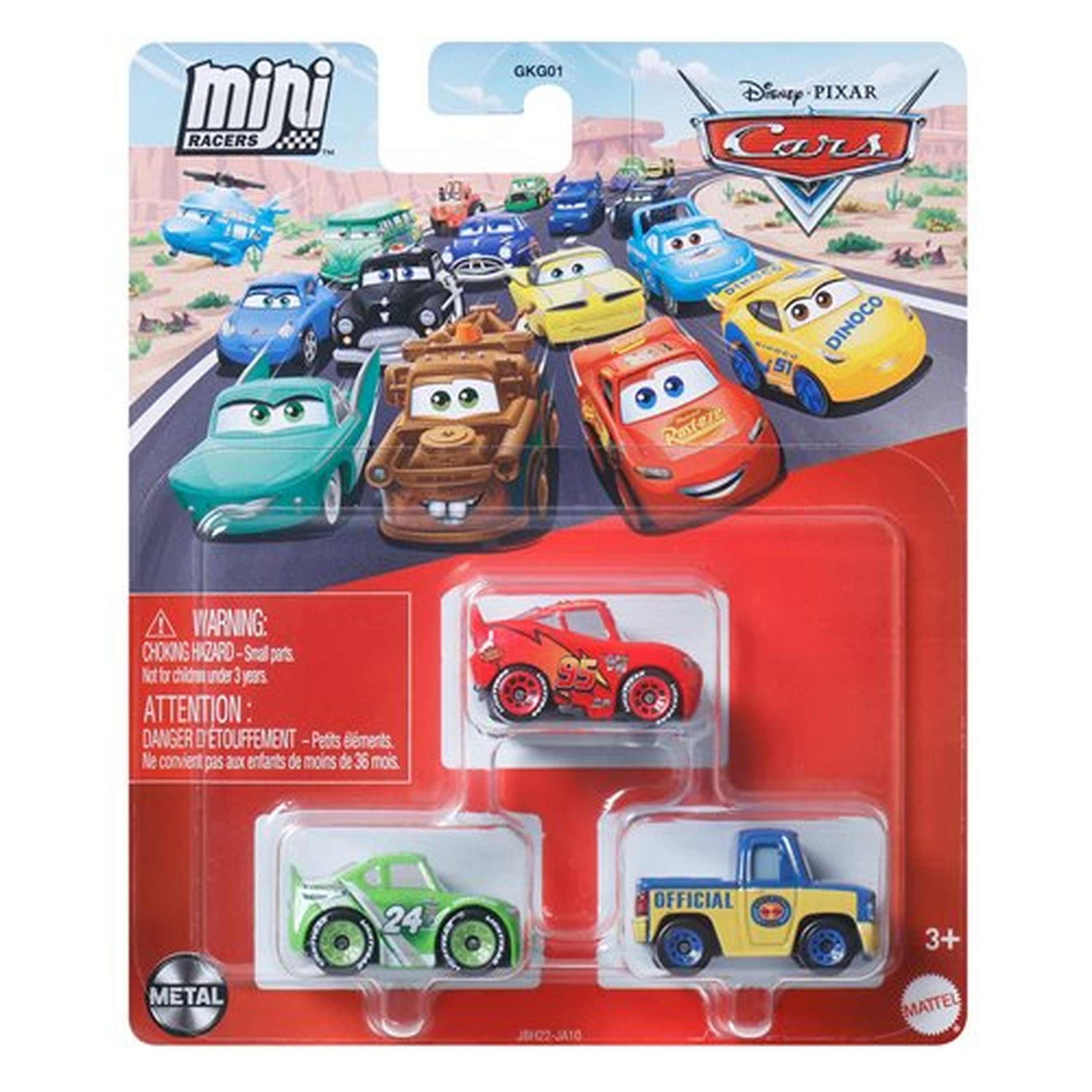 Disney Pixar Cars Mini Racers 3 Pack - Brick Yardley, Lightning McQuee ...