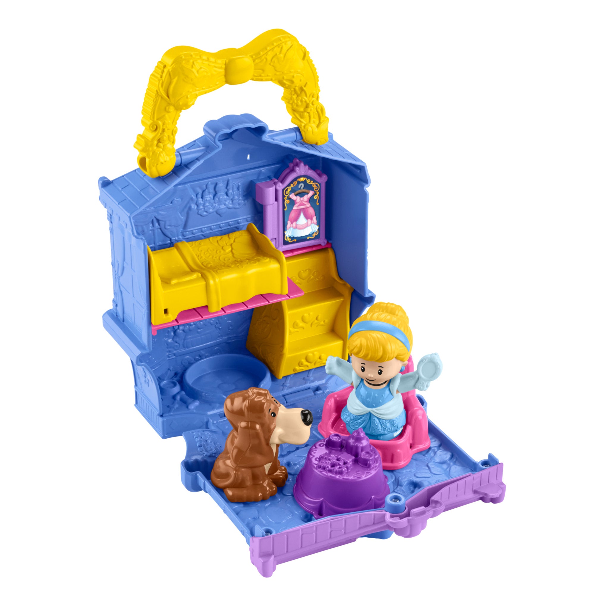 Fisher-Price Little People Disney Princess Cinderella On-the-Go Playset