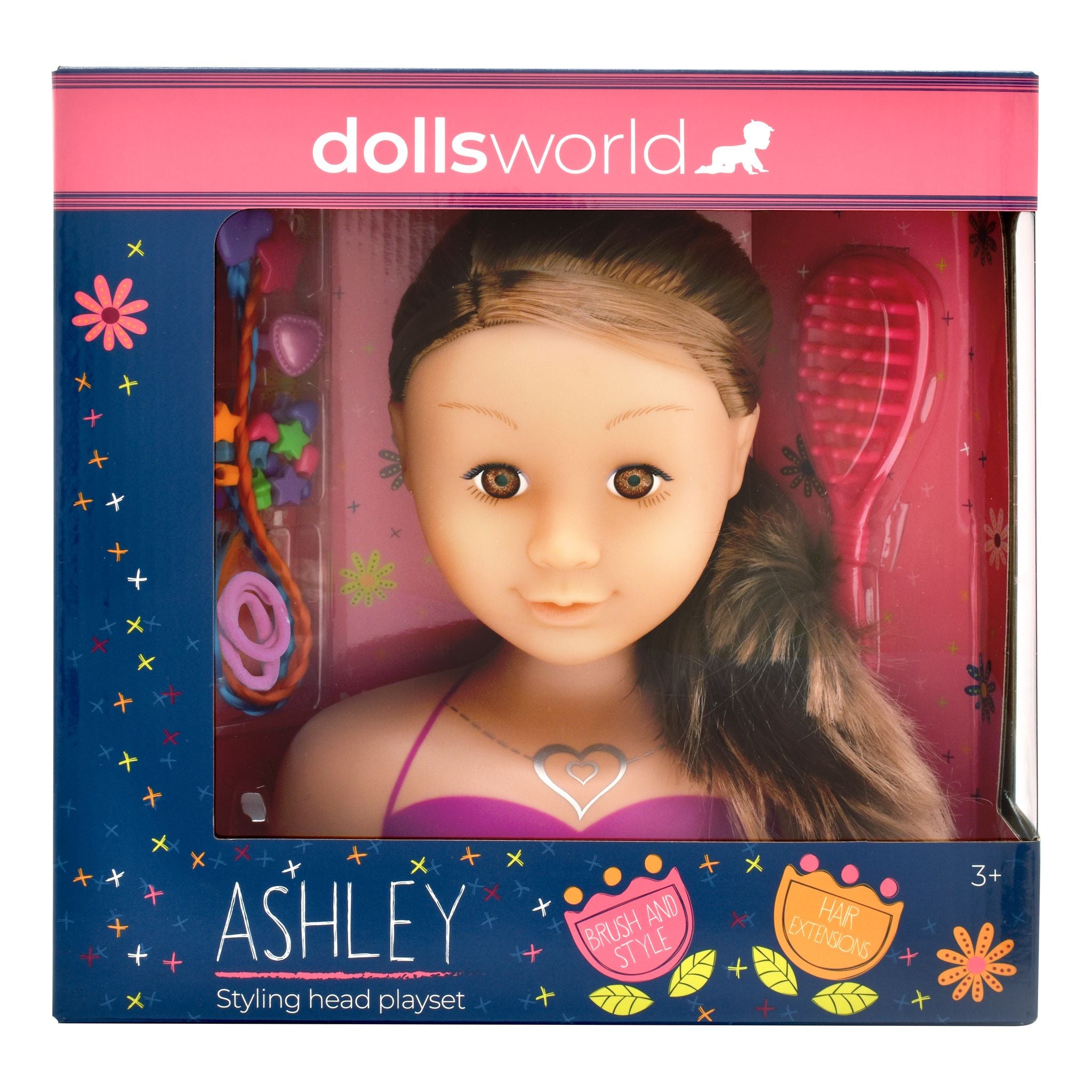 Dolls World Ashley Styling Head Playset - Brunette