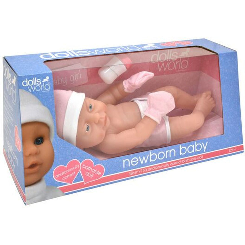 DOLLS WORLD NEWBORN BABY GIRL 38CM ANATOMICALLY CORRECT BATHABLE DOLL