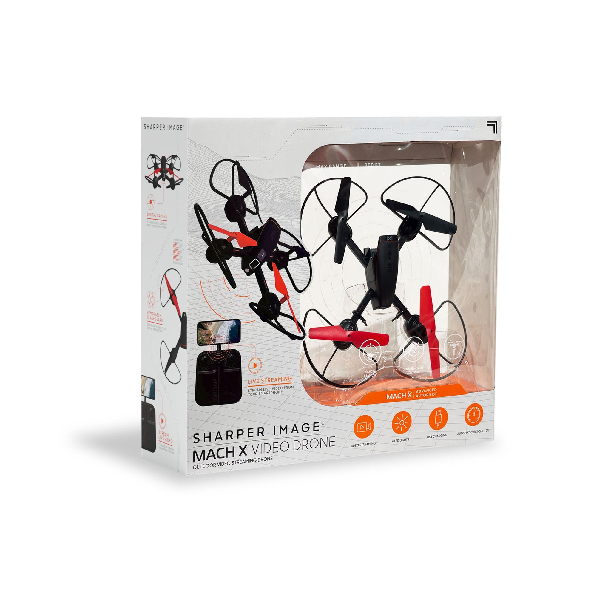 Sharper Image 10 Inch Mach X Video Drone