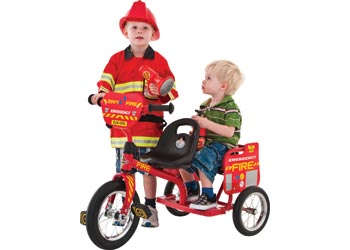 Bike Kids Tandem Trike Double Kids Tricycle For 3-6,Kids Tandem