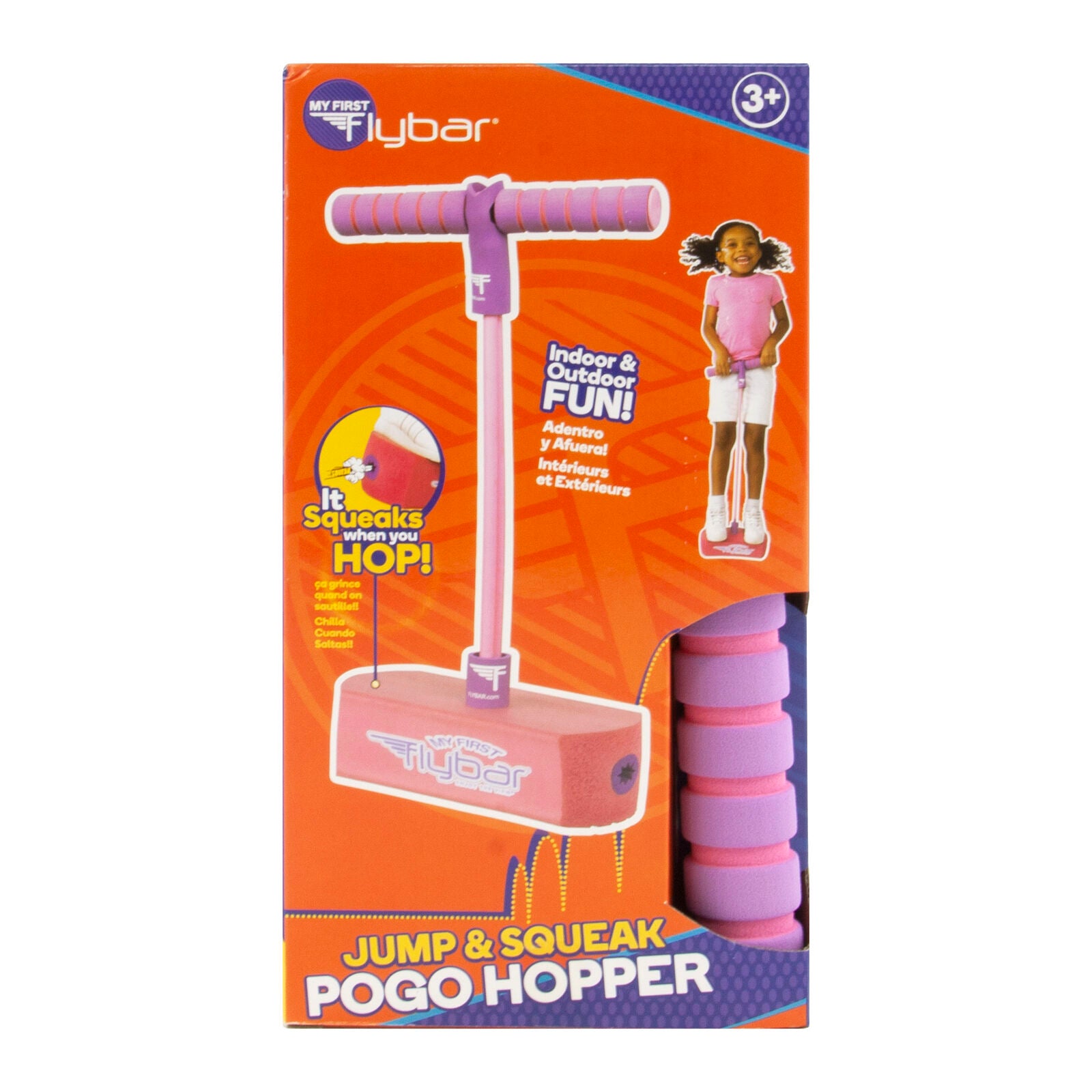 Flybar Jump & Squeak Foam Pogo - Pink