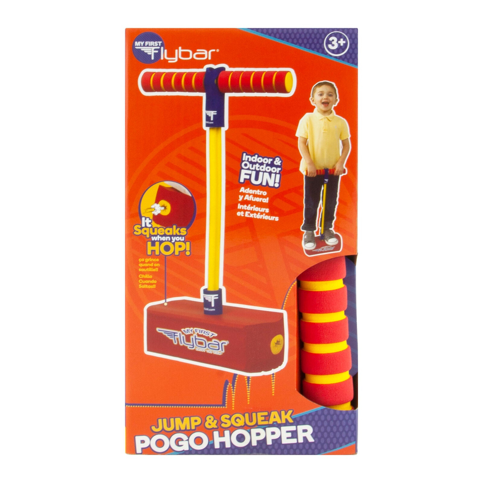 Flybar Jump & Squeak Foam Pogo - Red