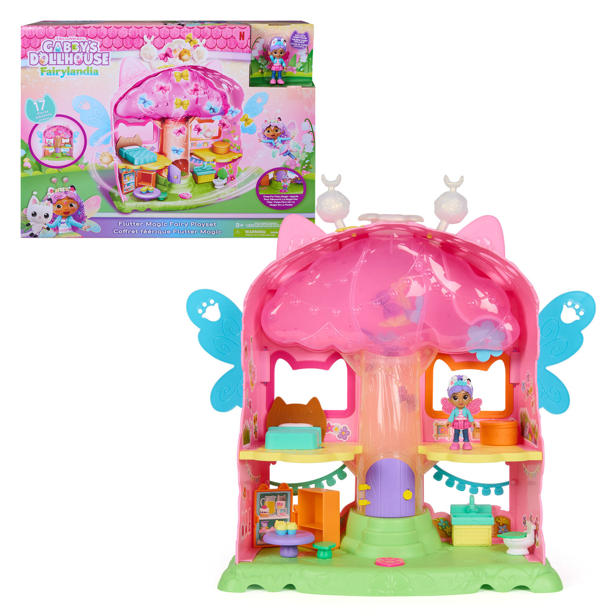 Gabby's Dollhouse Fairylandia Flutter Magic Fairy Playset
