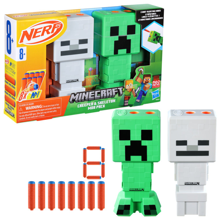 NERF Minecraft Creeper And Skeleton Blaster Pack - Toyworld Australia