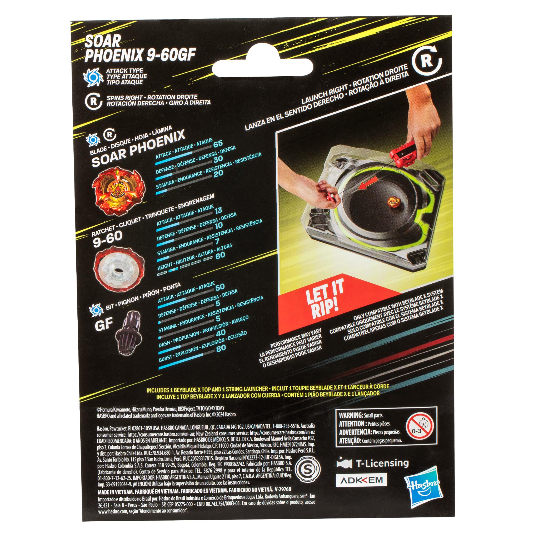 Beyblade X Soar Phoenix Deluxe String Launcher Set