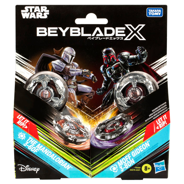 Beyblade Star Wars The Mandalorian 3-60F and Moff Gideon 3-80N Battle Tops