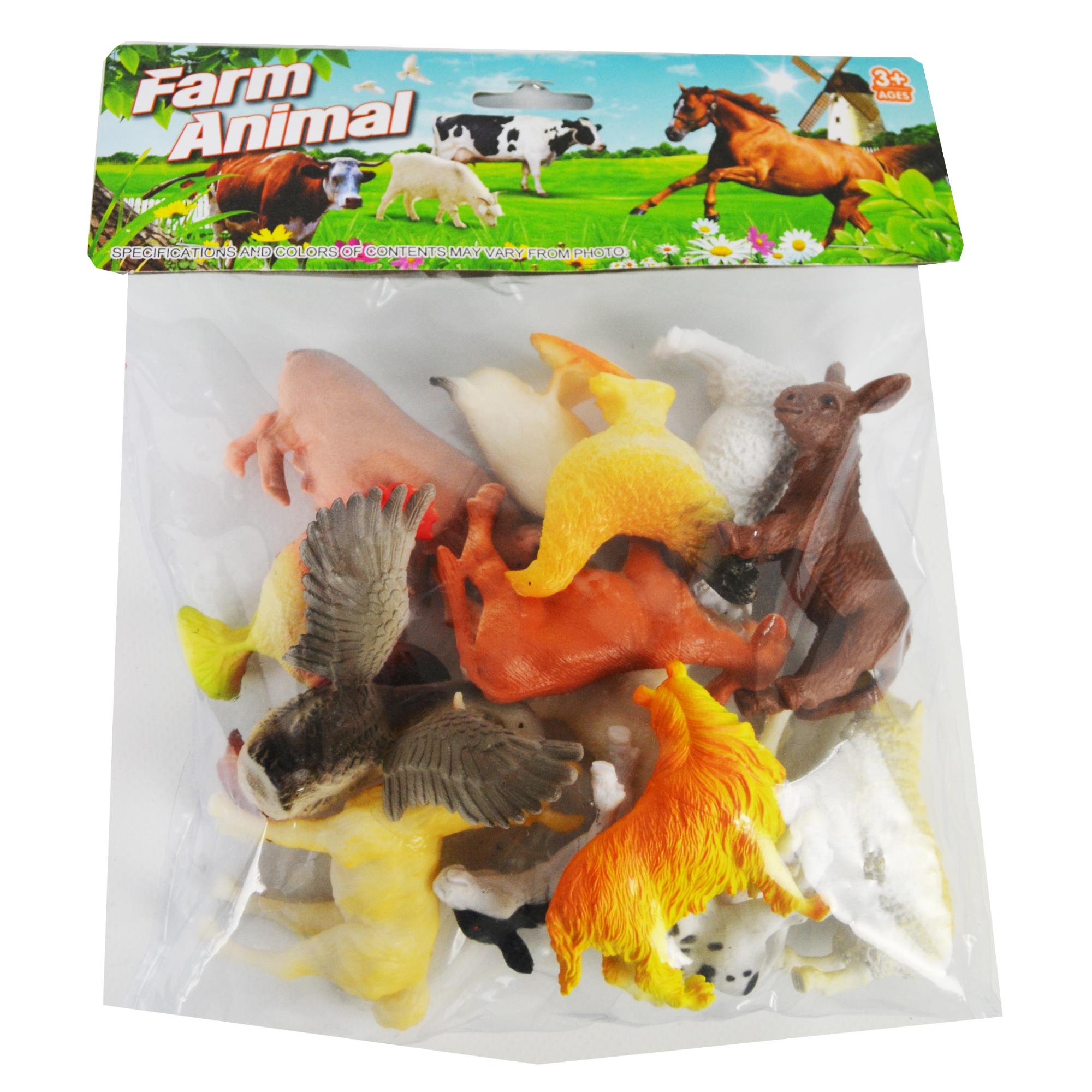 Farm Animals In Bag 12 Piece Set