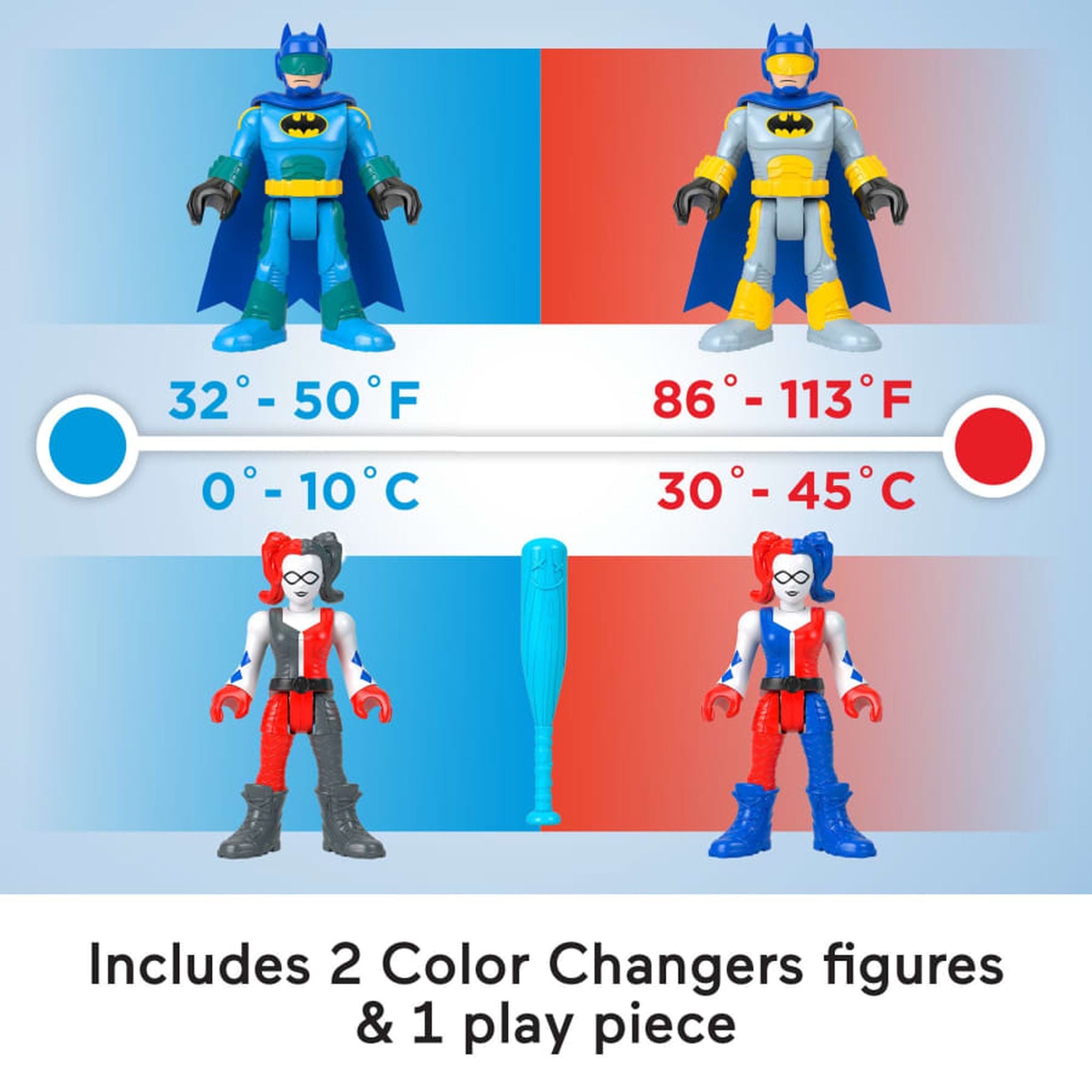 Fisher-Price Imaginext DC Super Friends Color Changers - Batman & Harl ...
