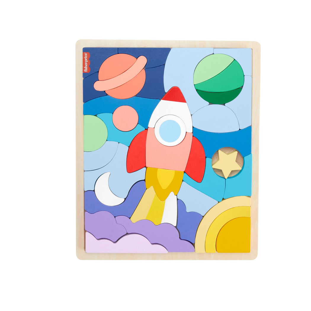 Fisher-Price Wooden Space Blocks Puzzle - 2