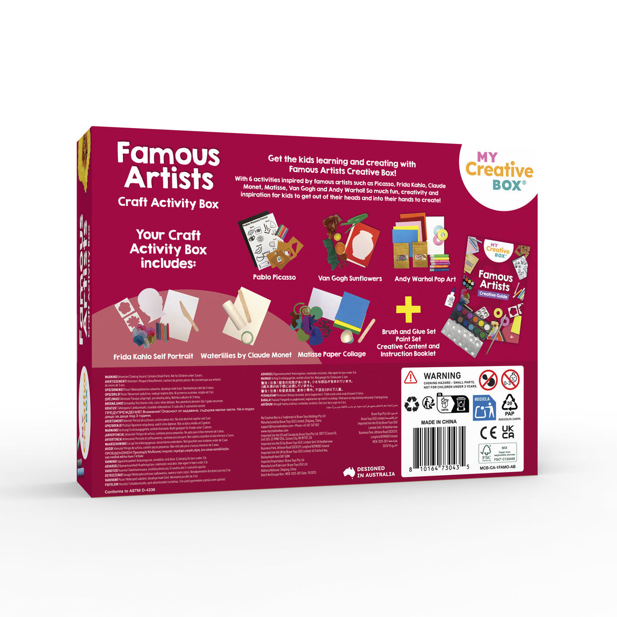 My Creative Box Craft Activity Box - Famous Artists