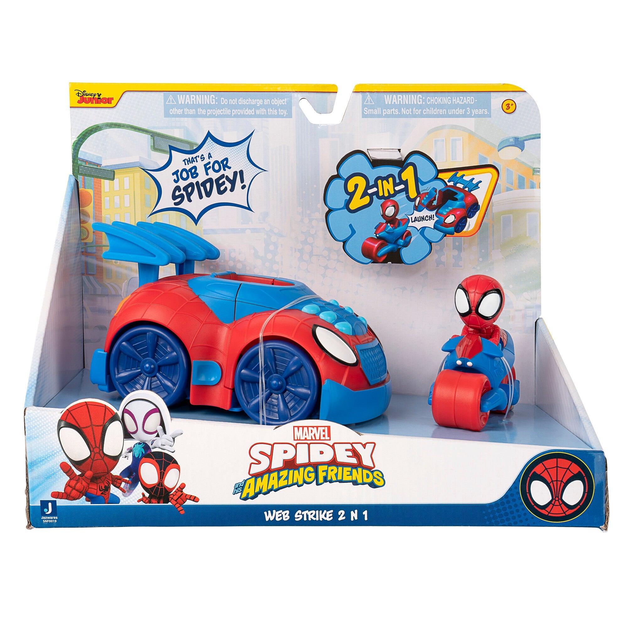 Marvel Spidey and His Amazing Friends Web Strike 2 N 1 Vehicle
