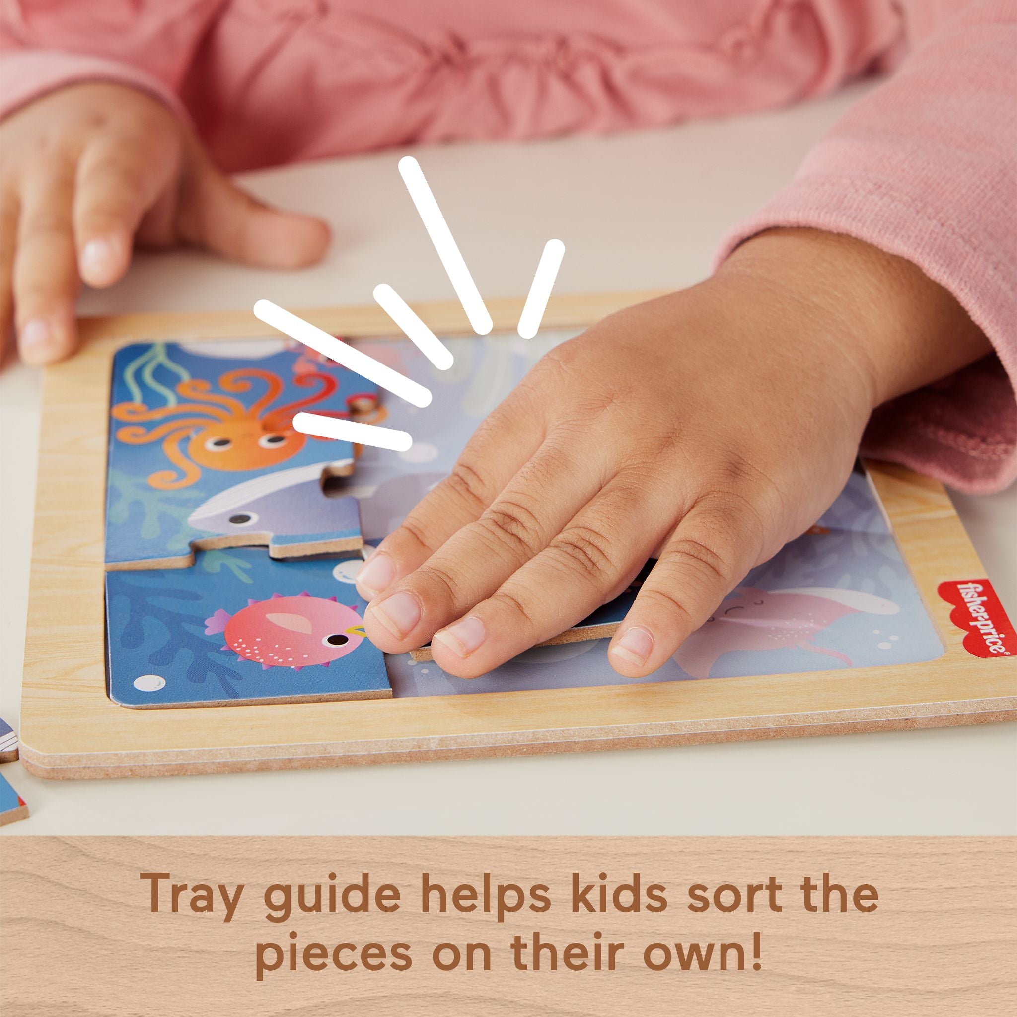 Fisher-Price Wooden Jigsaw Puzzle - Deep Sea Animals