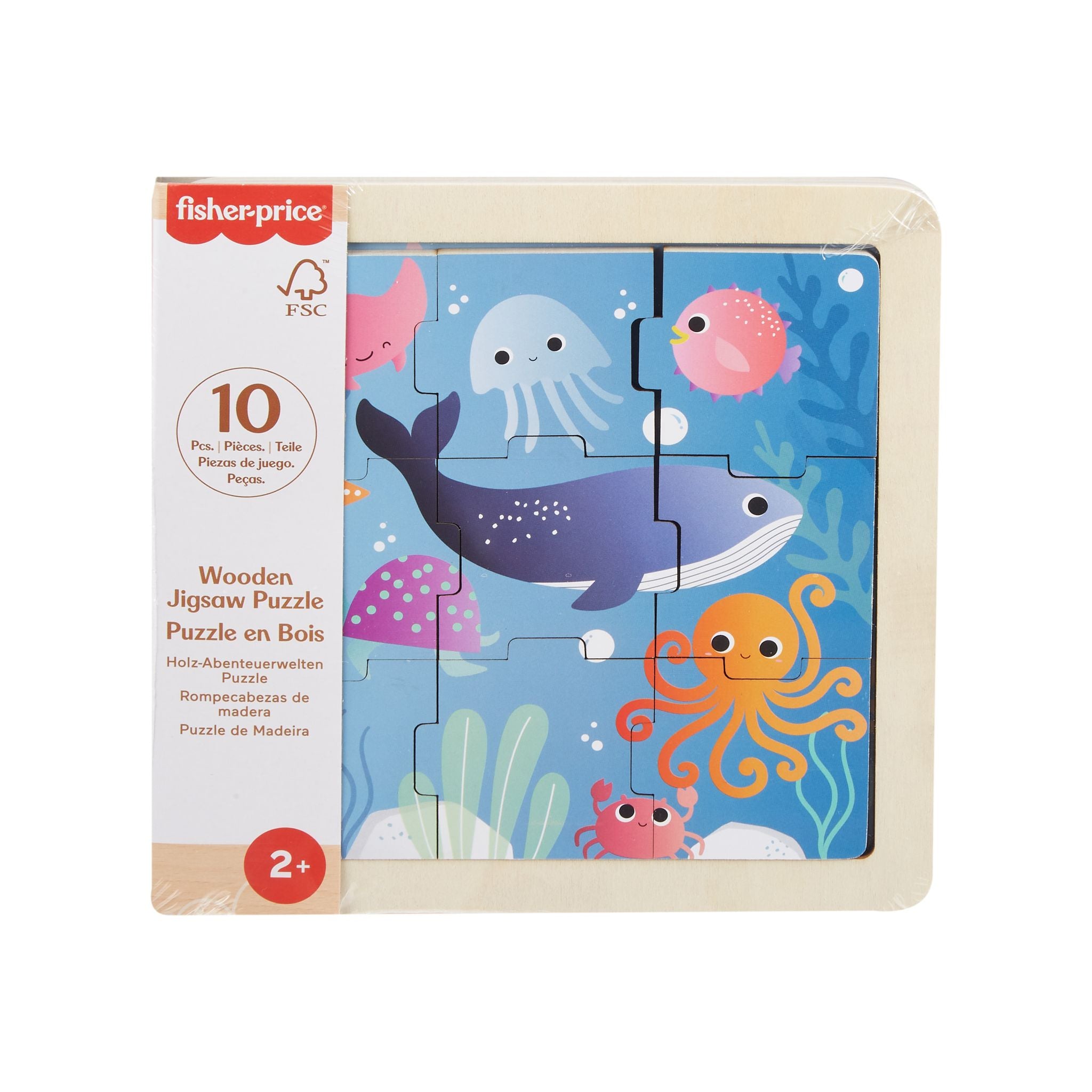 Fisher-Price Wooden Jigsaw Puzzle - Deep Sea Animals