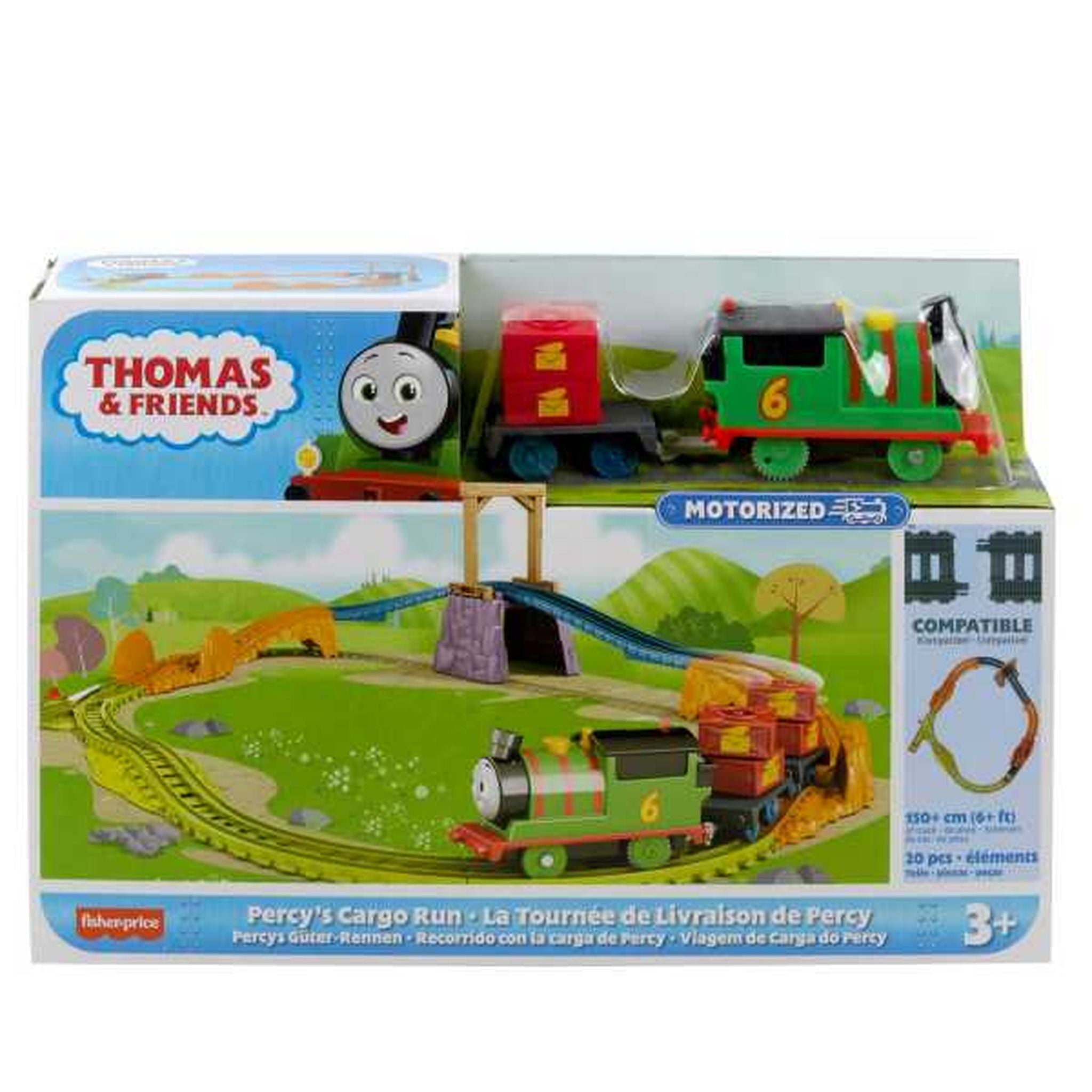 Fisher-Price Thomas & Friends Motorized Track Set Percy's Cargo Run