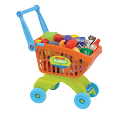 FUN MARKET SHOPPING CART WITH 24 ACCESSORIES