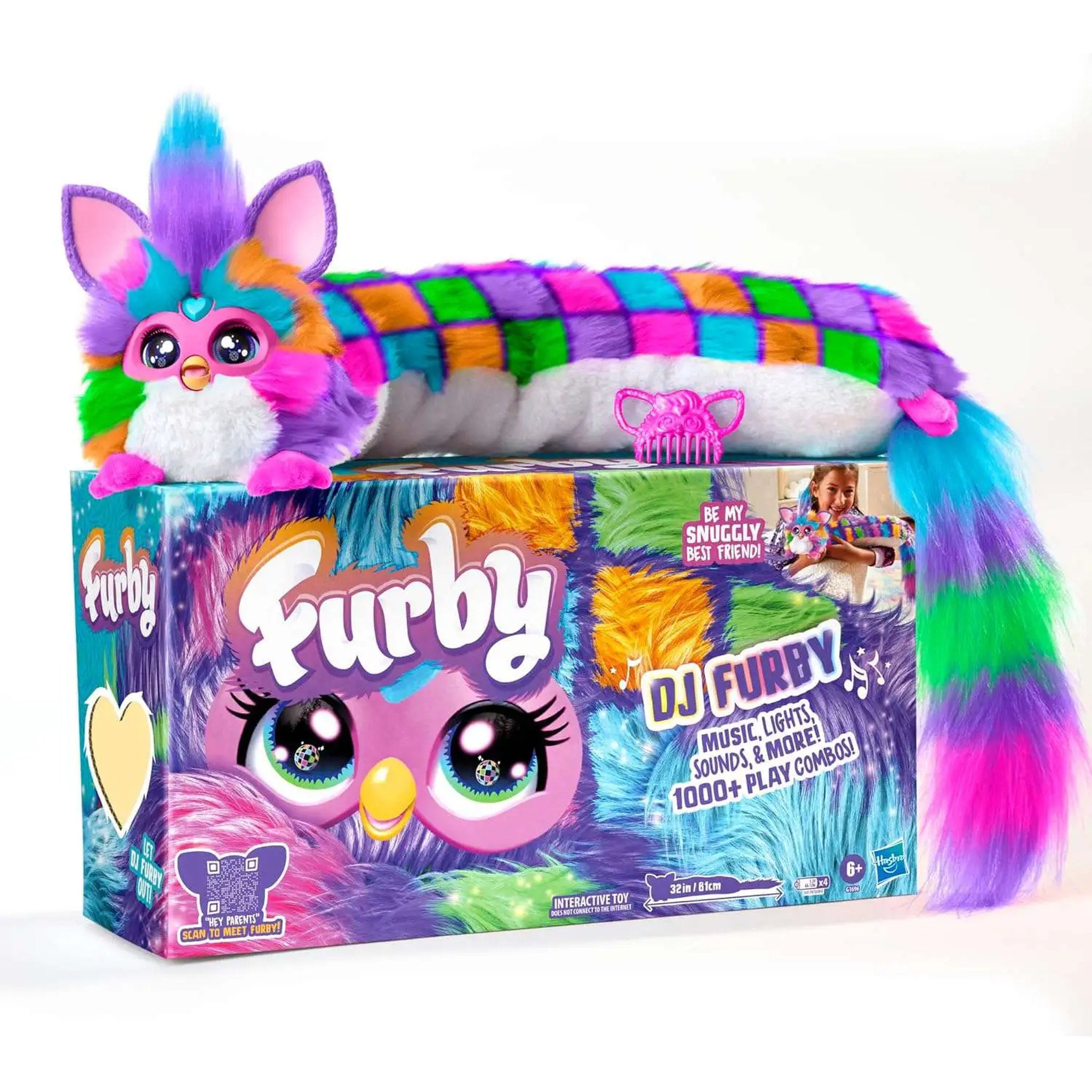 Furby Interactive Plush DJ Furby Neon Star