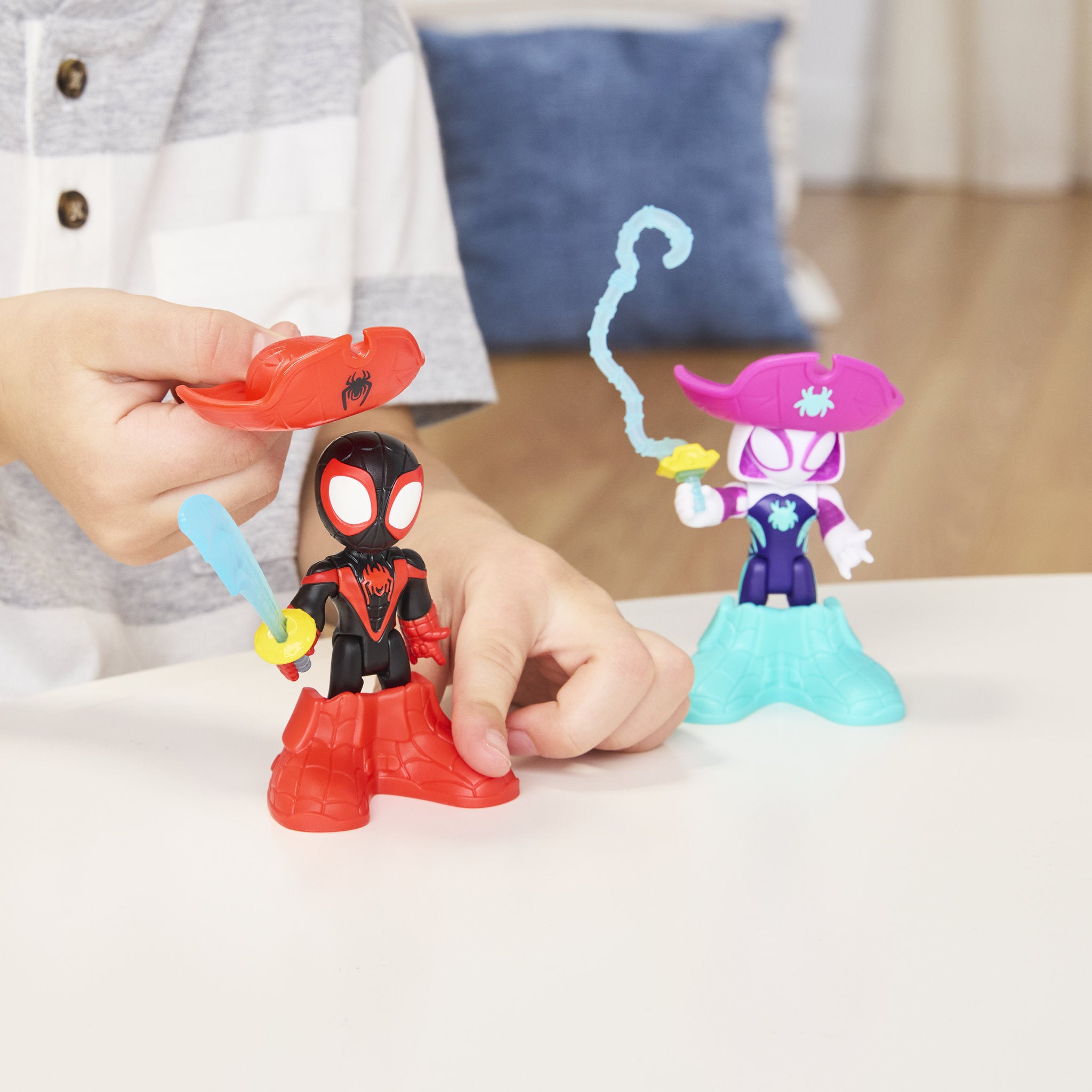 Marvel Spidey and His Amazing Friends 3 Inch Water-Webs 2 Pack Figure - Pirate Spin & Pirate Ghost-Spider