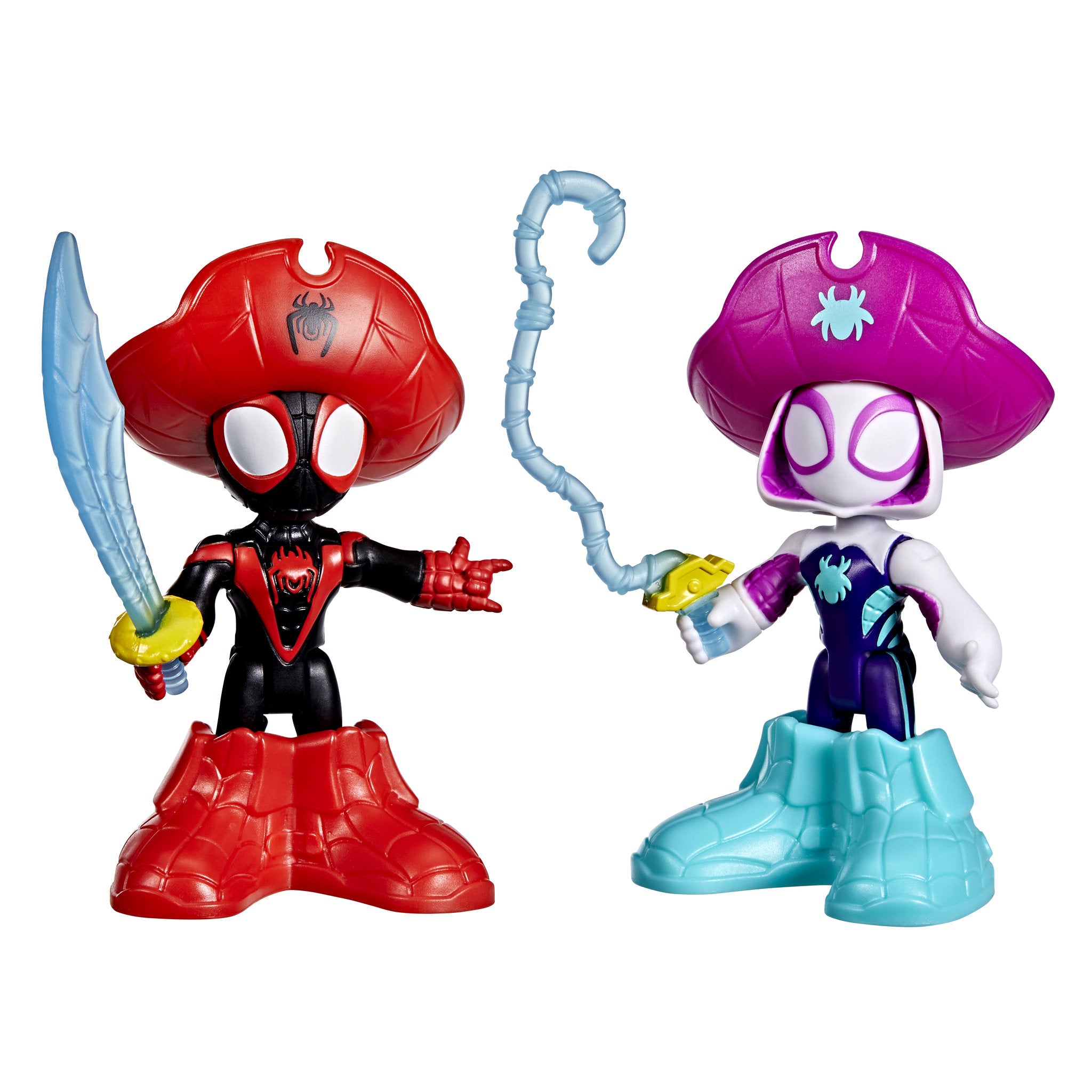 Marvel Spidey and His Amazing Friends 3 Inch Water-Webs 2 Pack Figure - Pirate Spin & Pirate Ghost-Spider