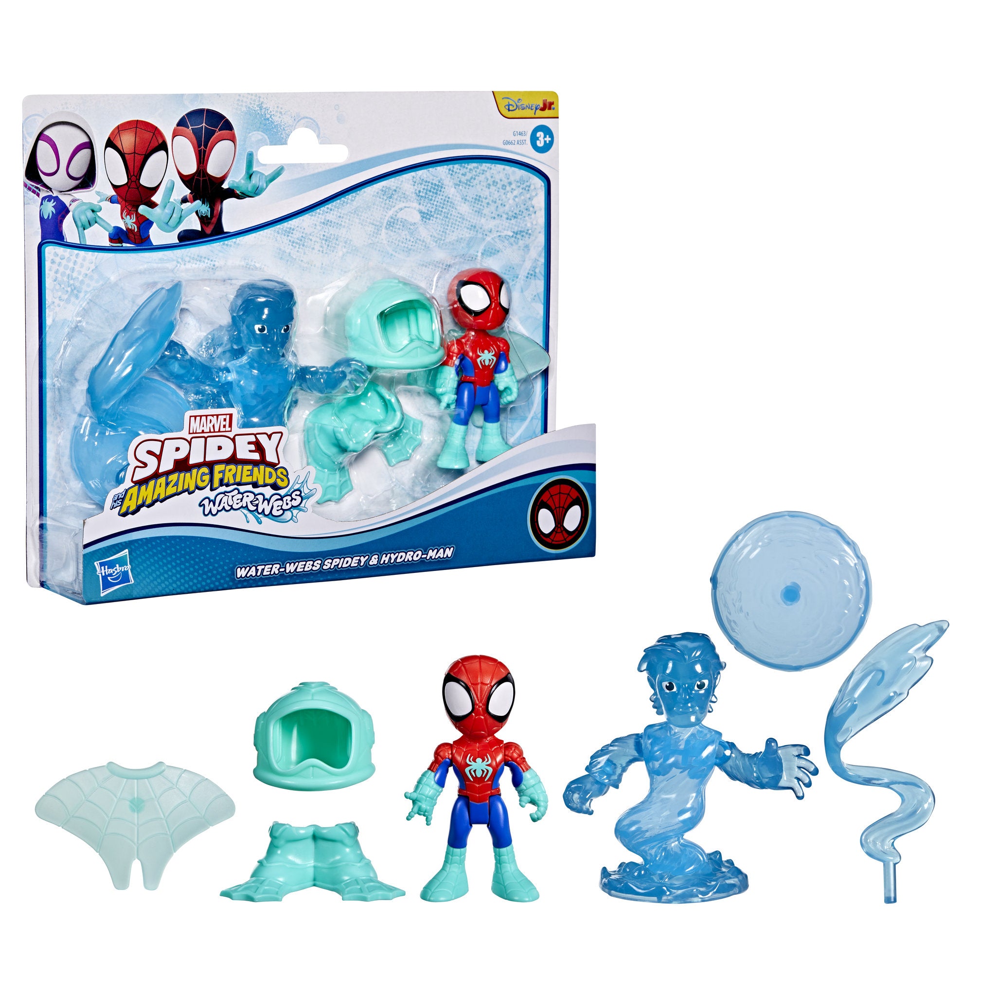 Marvel Spidey and His Amazing Friends 3 Inch Water-Webs Figure 2 Pack - Spidey & Hydro-Man