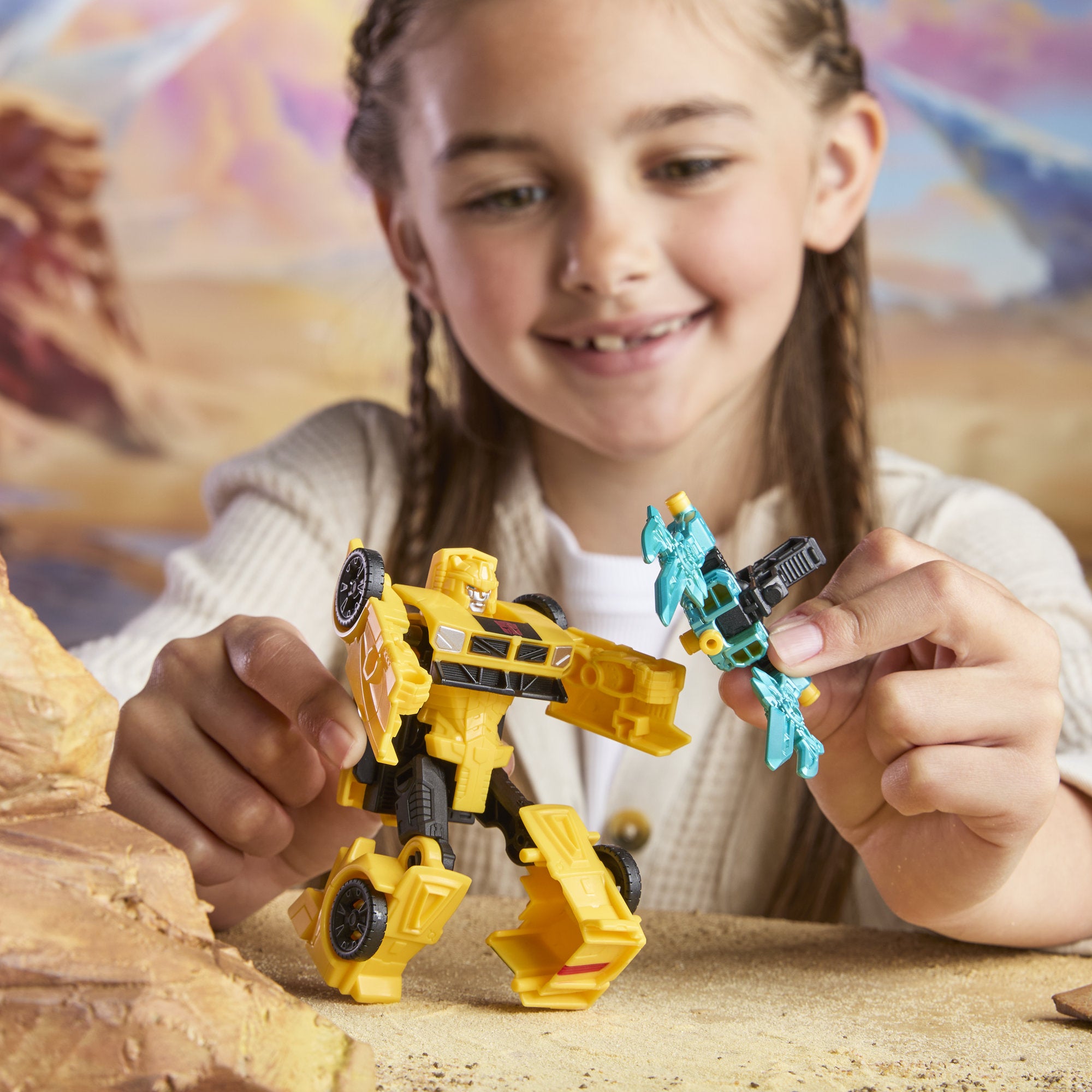 Transformers Cyberworld Armored Cyber Changers - Bumblebee