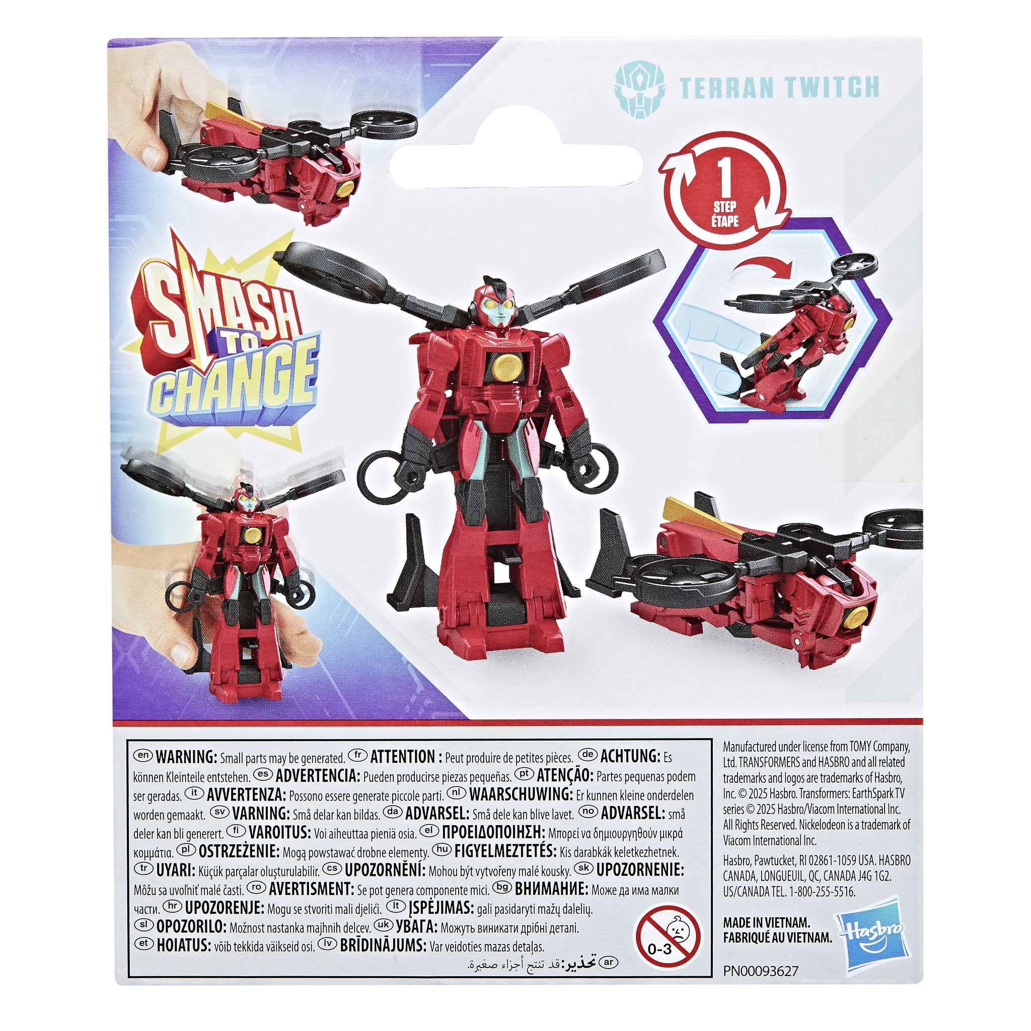 Transformers Earthspark 1 Step Smash Changers Terran Twitch
